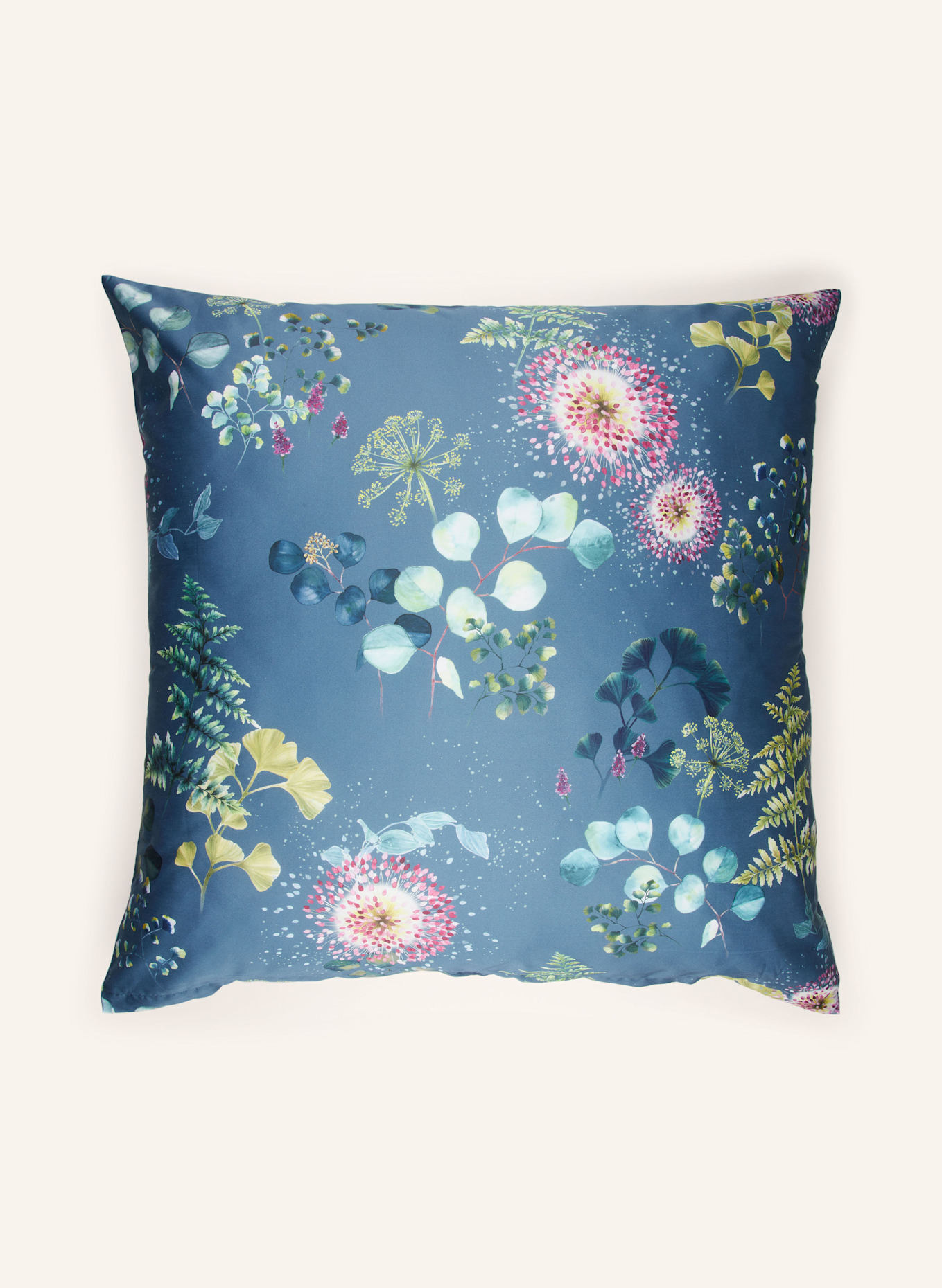 SCHLOSSBERG Kissenbezug NELE: PETROL / FUCHSIA / GELB