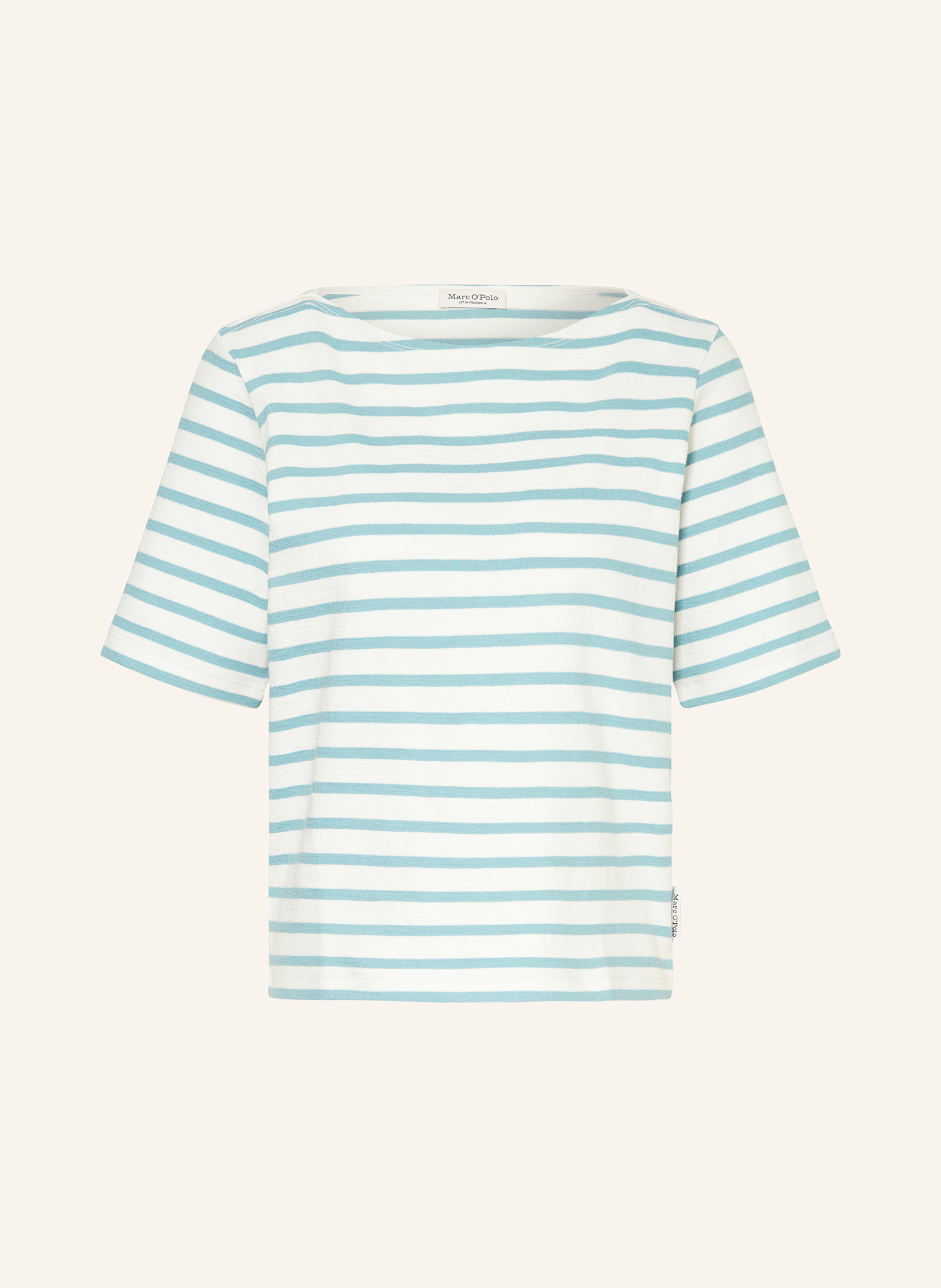 Marc O'Polo T-shirt: ECRU / TURQUOISE