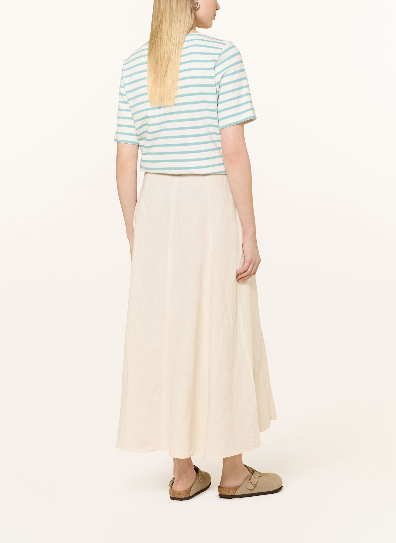 Marc O'Polo T-shirt: ECRU / TURQUOISE