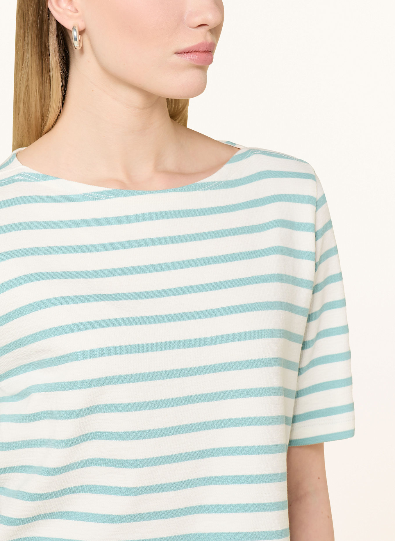 Marc O'Polo T-shirt: ECRU / TURQUOISE