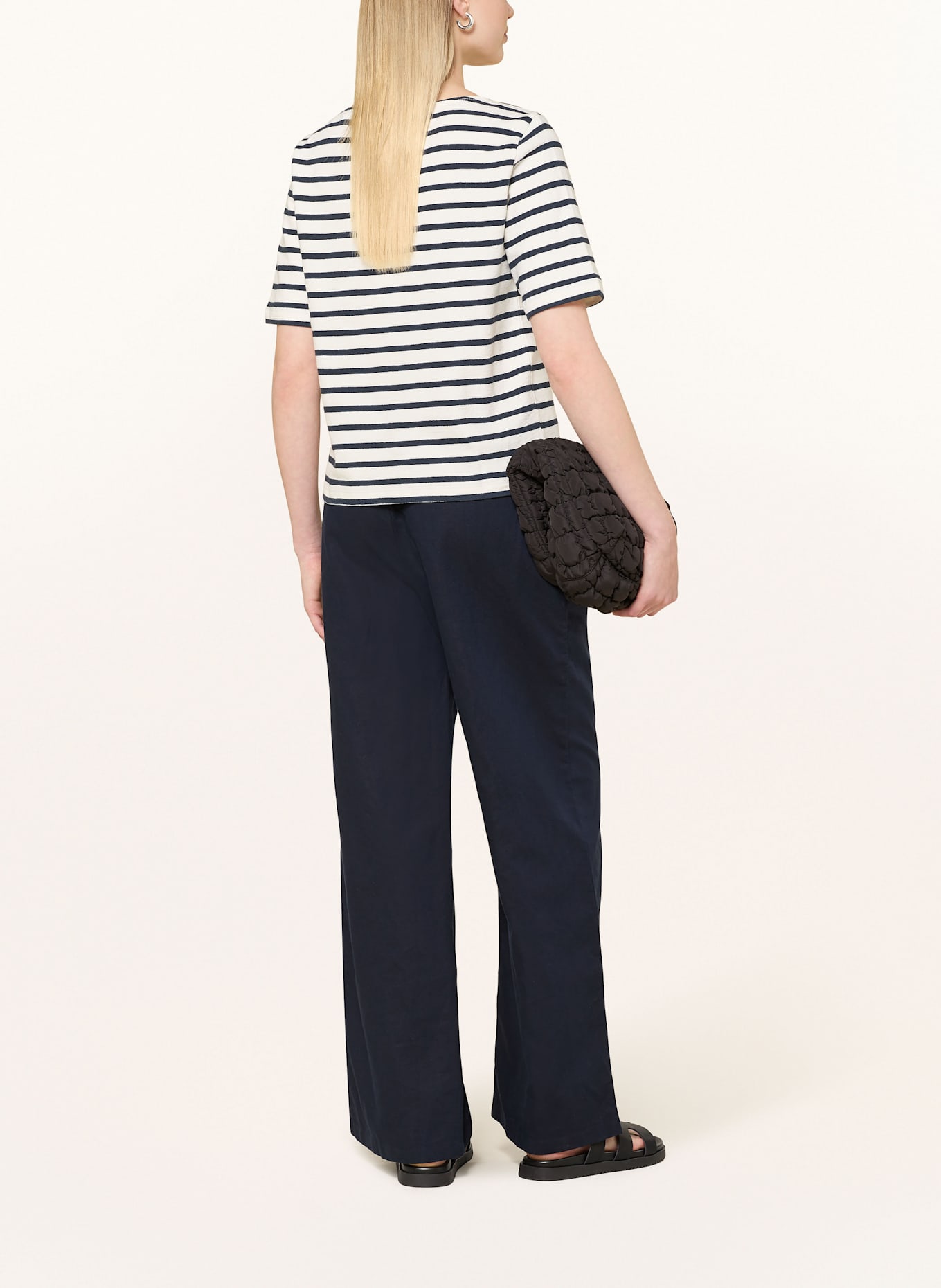 Marc O'Polo T-shirt: ECRU / DARK BLUE