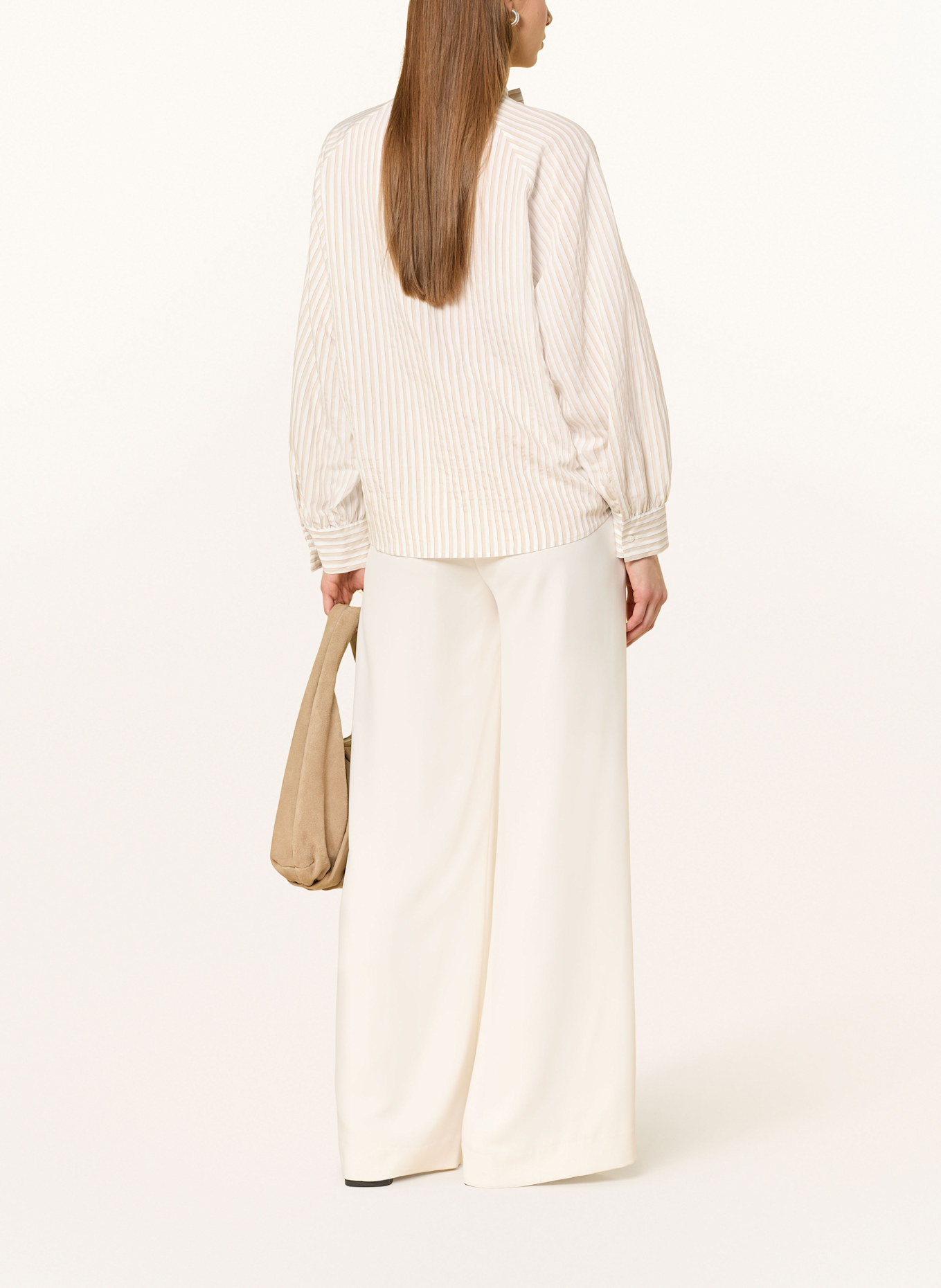 CINQUE Schluppenbluse CIPALOMINO: BEIGE/ CREME