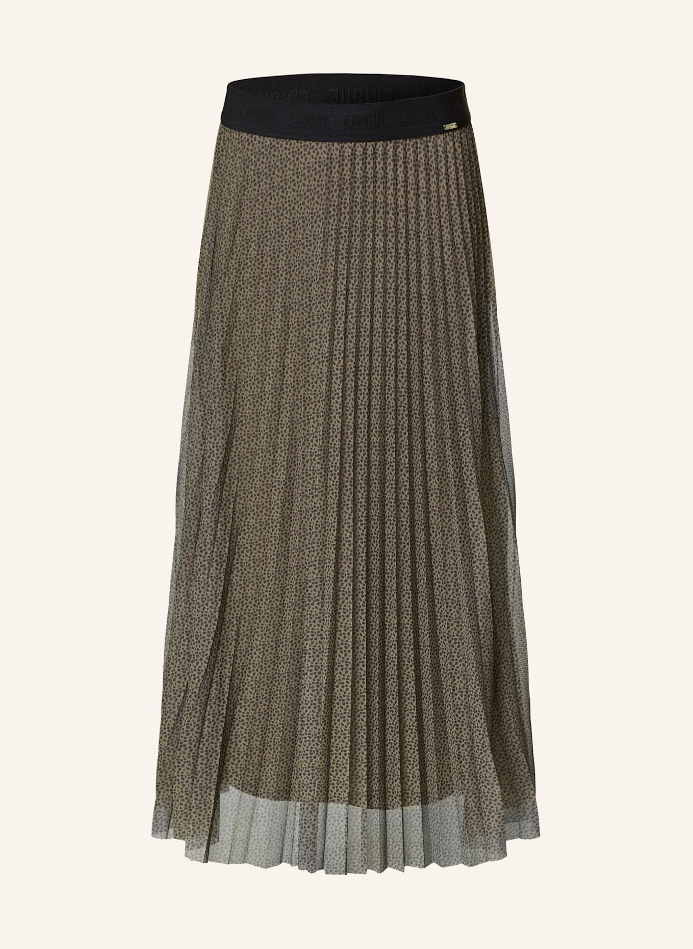 CINQUE Plisseerock CIFABI aus Mesh: BRAUN/ SCHWARZ