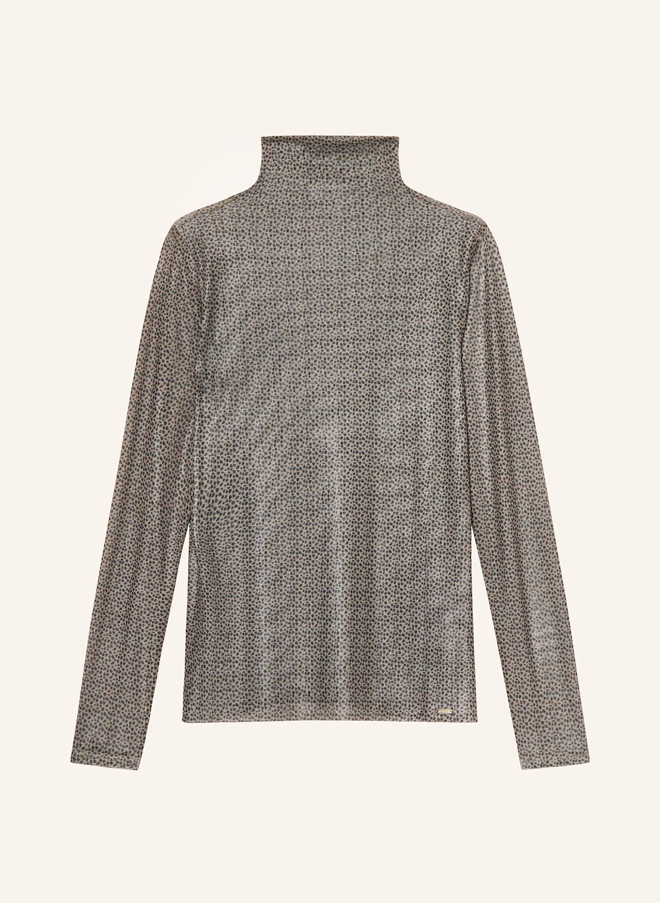 CINQUE Longsleeve CIMIA aus Mesh: BRAUN/ SCHWARZ