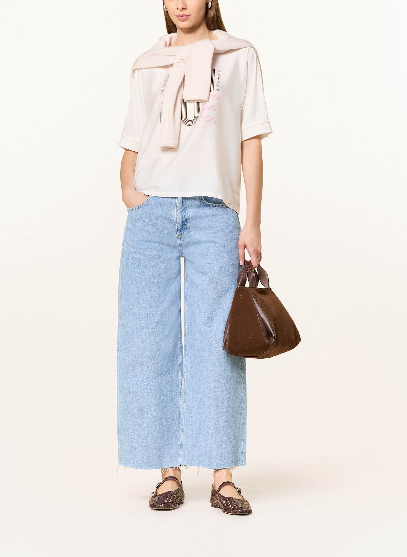 CINQUE T-Shirt CILIDO im Materialmix: WEISS