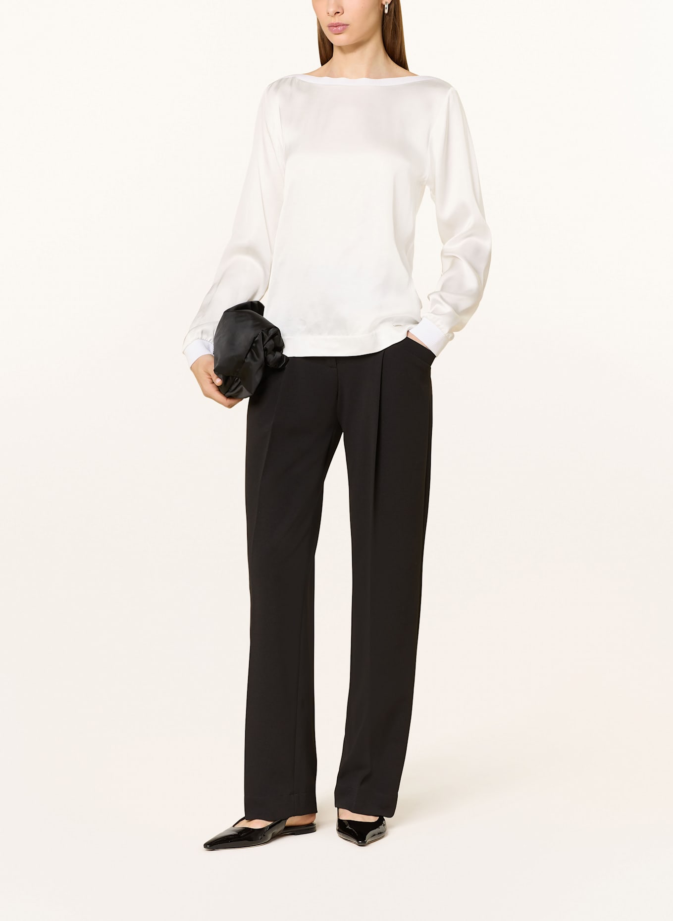 CINQUE Blusenshirt CIPALIN im Materialmix: WEISS