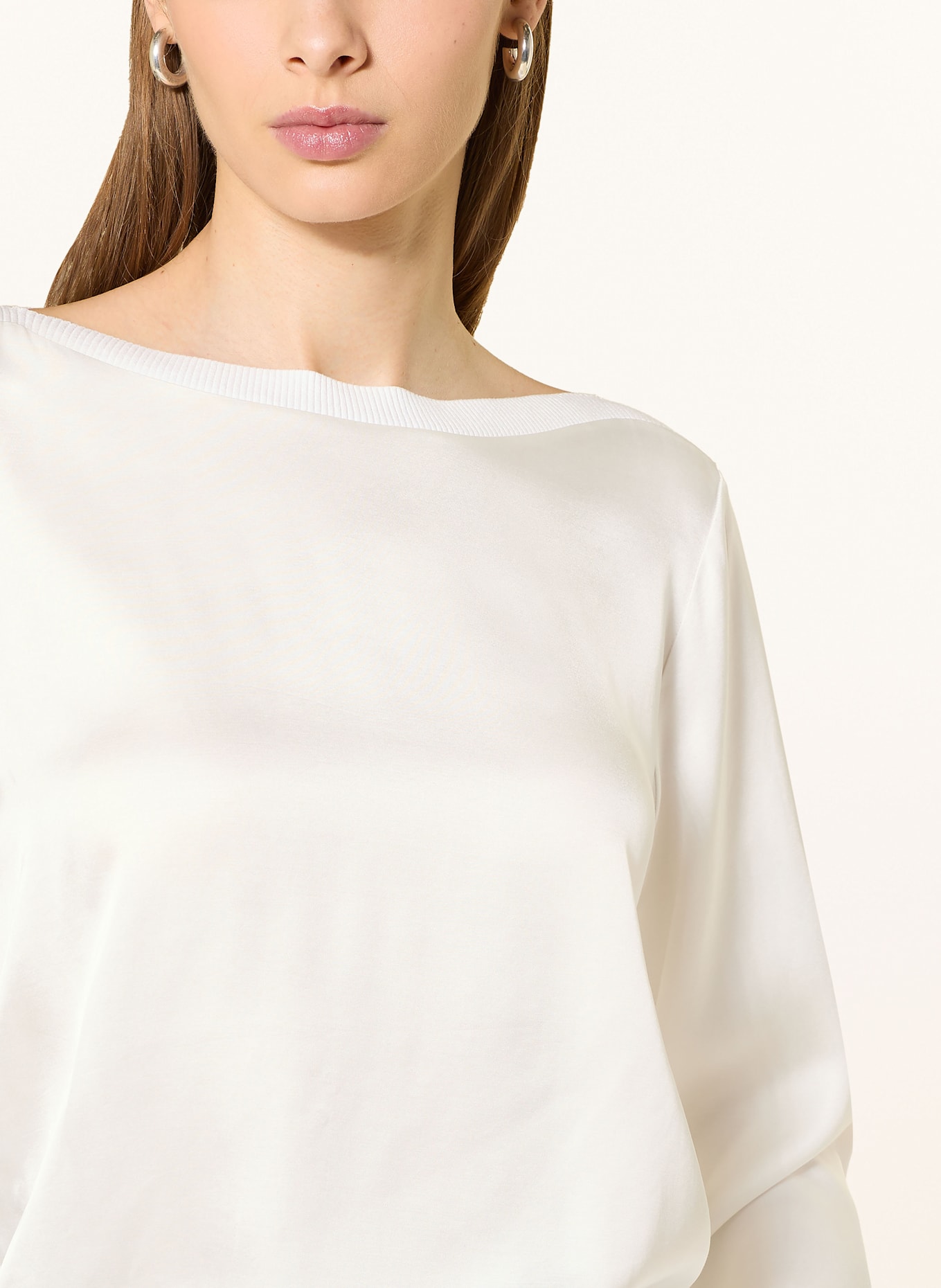 CINQUE Blusenshirt CIPALIN im Materialmix: WEISS