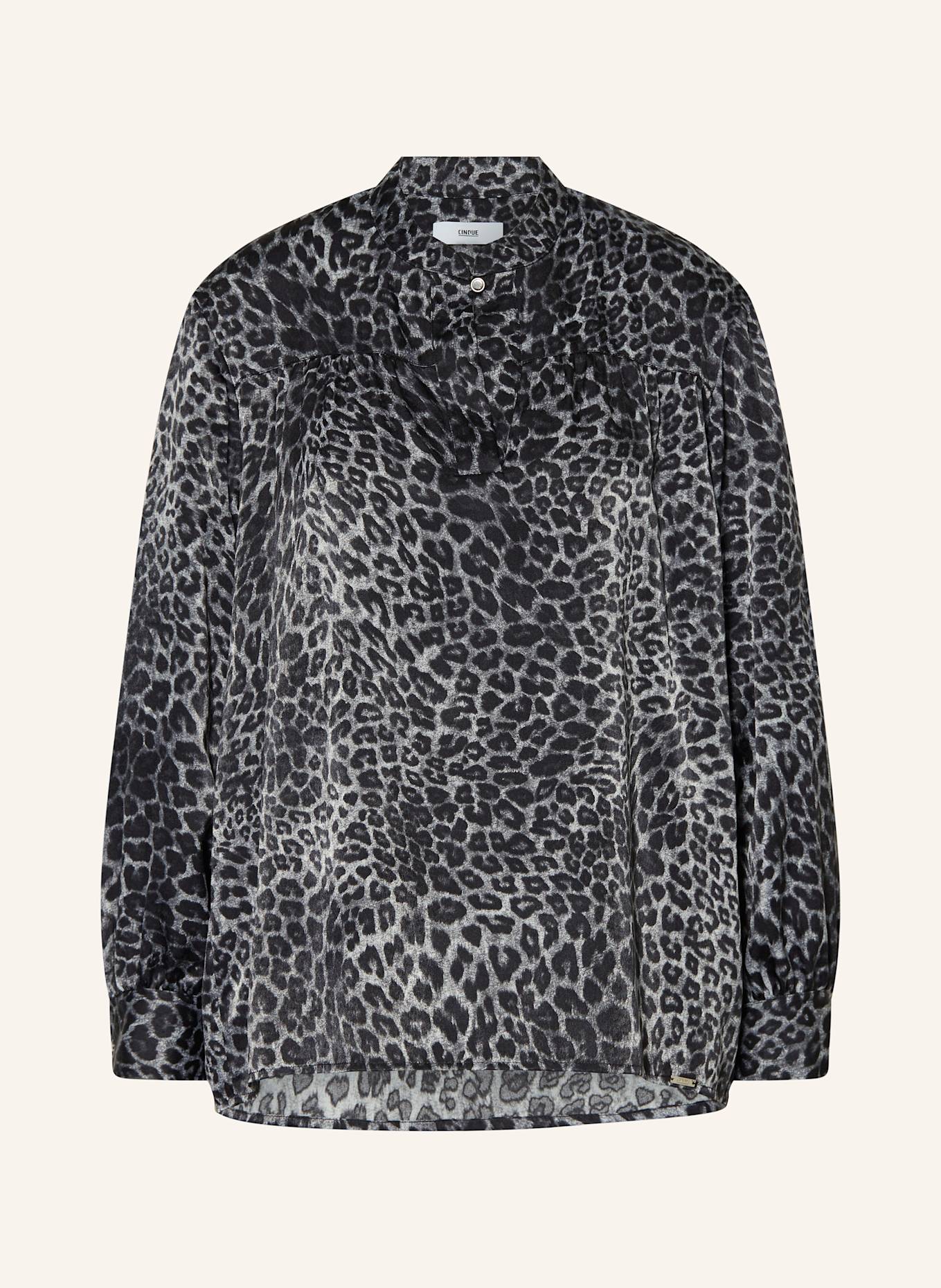 CINQUE Blusenshirt CITALO aus Satin: GRAU/ DUNKELGRAU