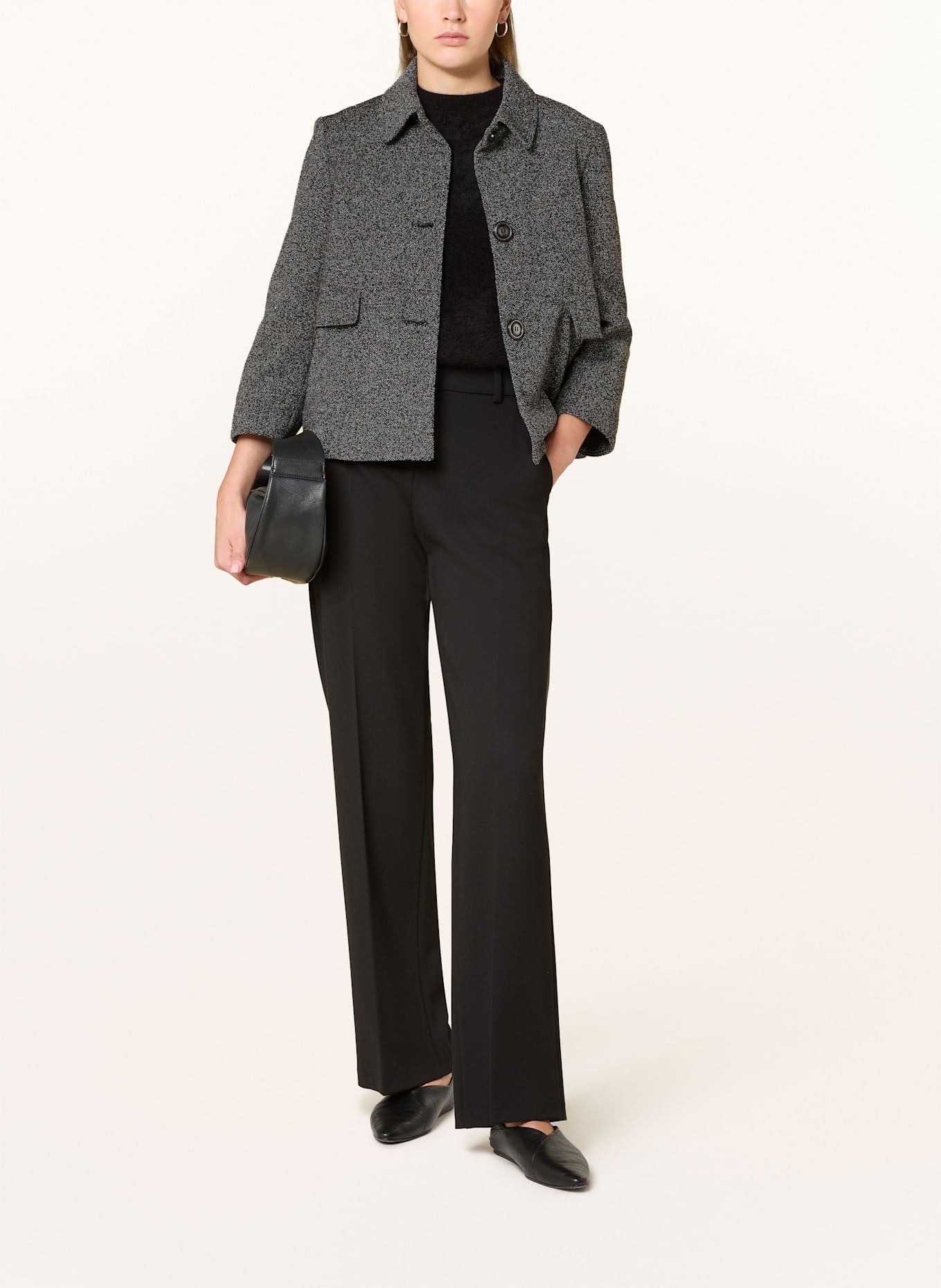 CINQUE Kastenjacke CILOTTE mit 3/4-Arm: DUNKELGRAU