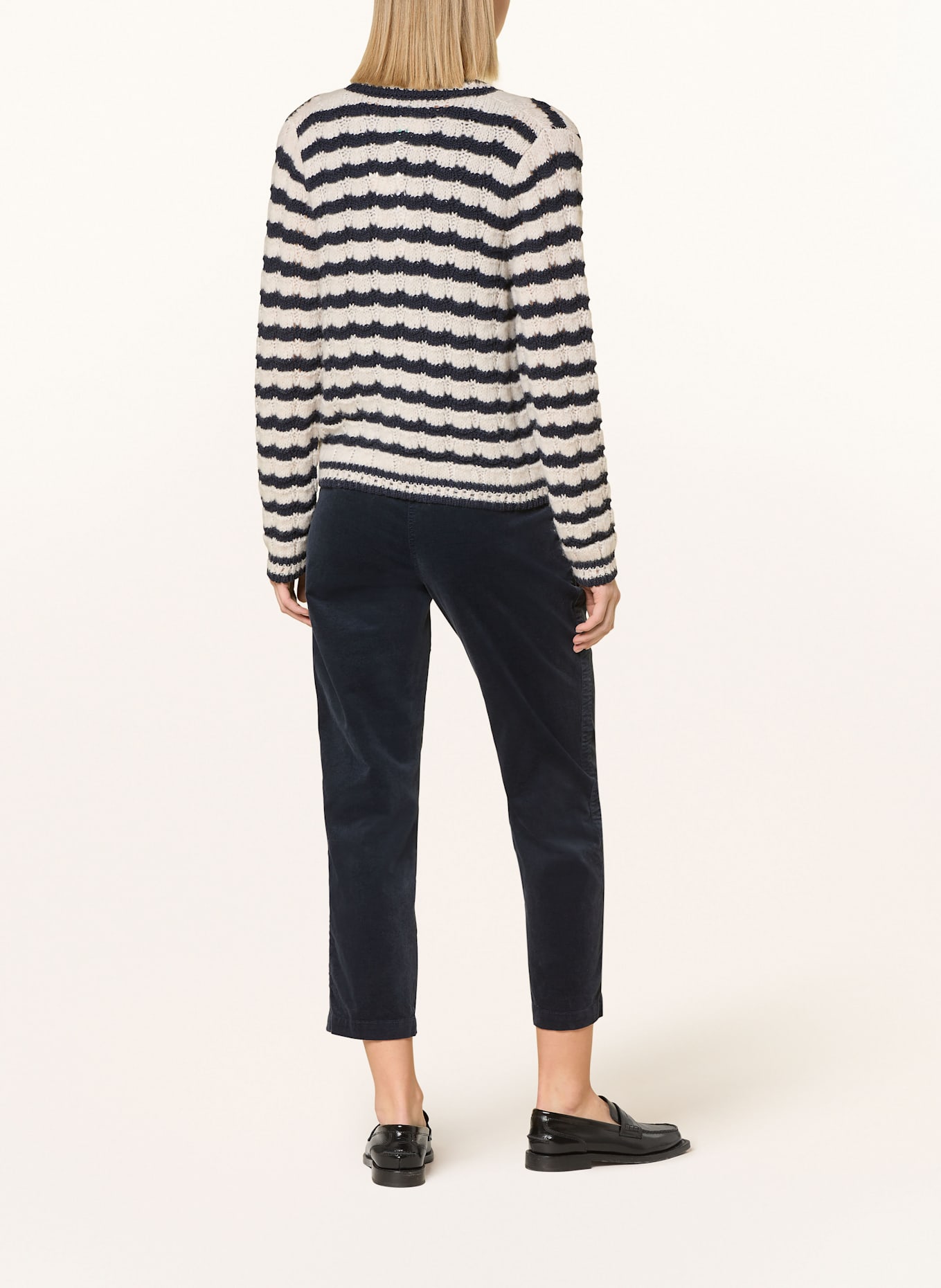 CINQUE 7/8-Hose CISLYA aus Samt: DUNKELBLAU