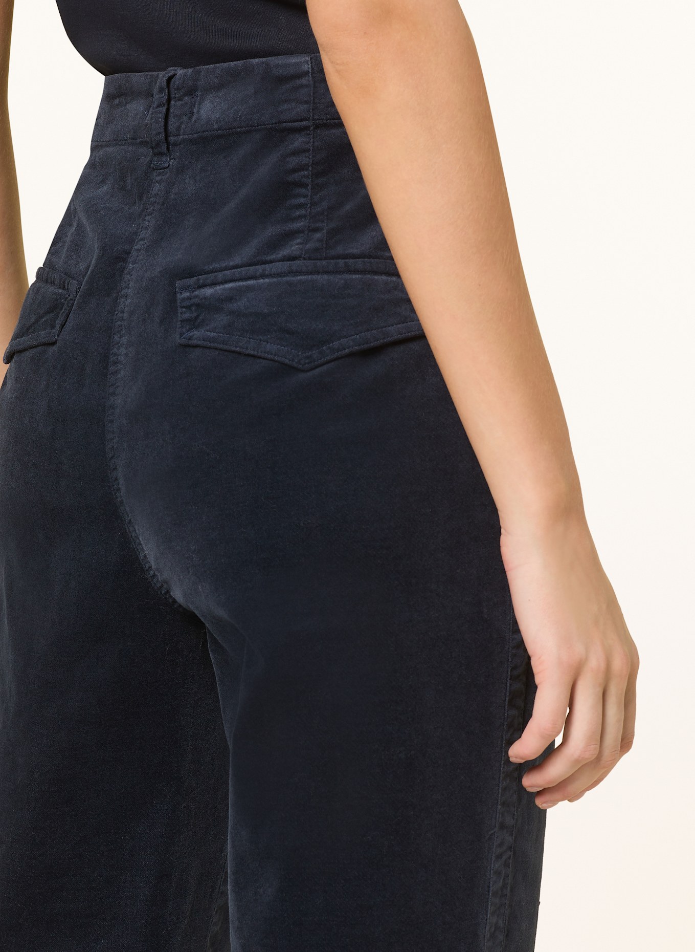 CINQUE 7/8-Hose CISLYA aus Samt: DUNKELBLAU