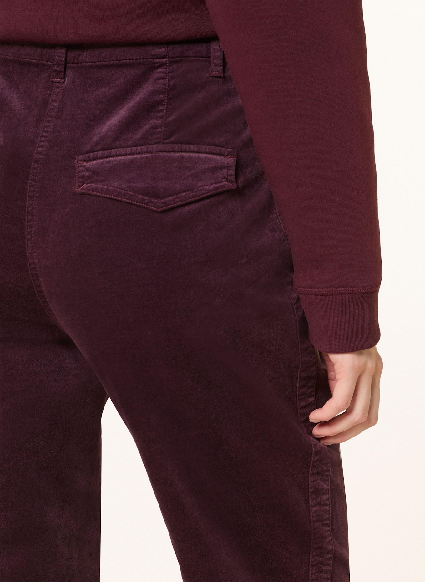 CINQUE 7/8-Hose CISLYA aus Samt: FUCHSIA