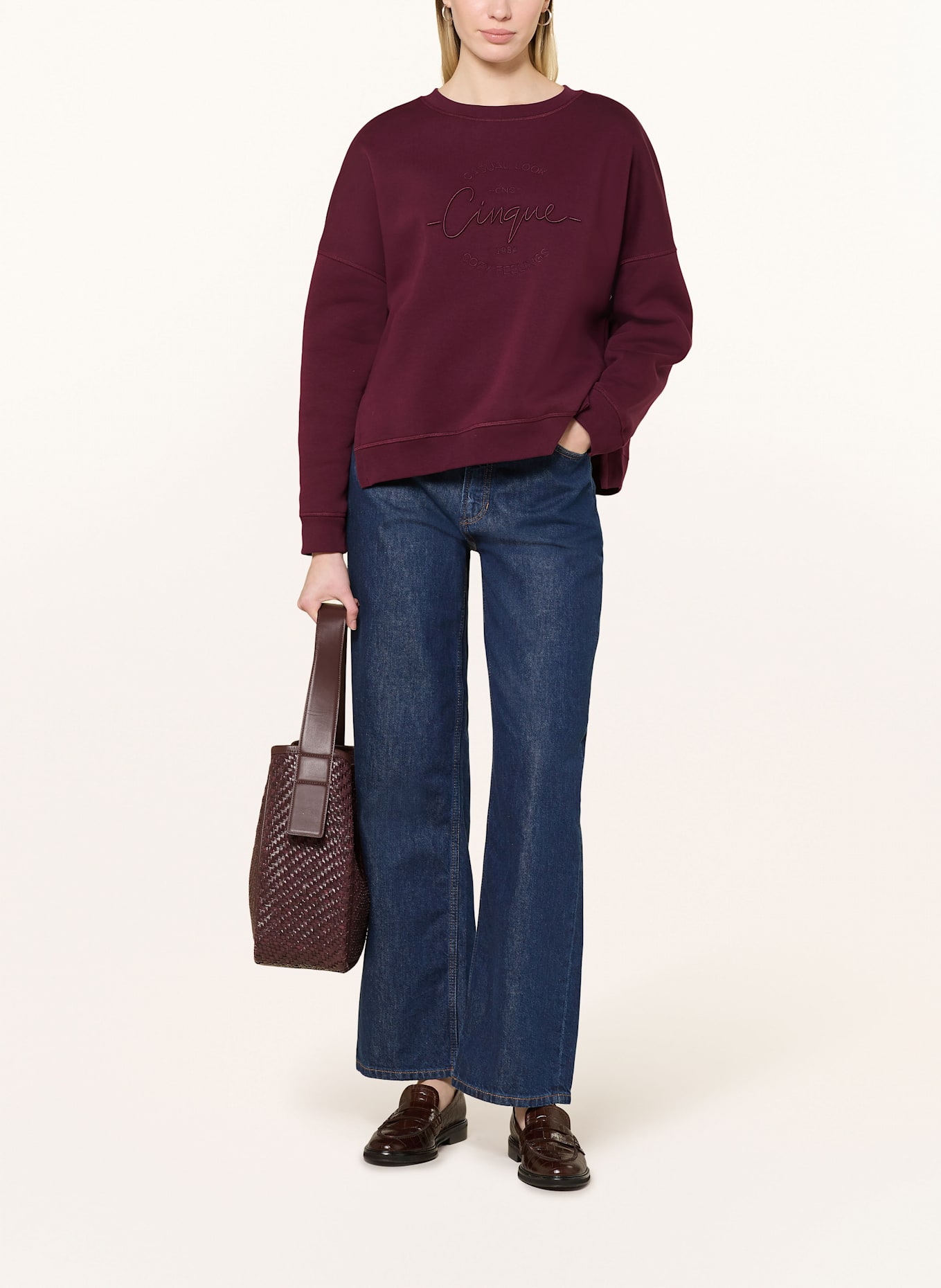CINQUE Sweatshirt CICOLA: DUNKELROT