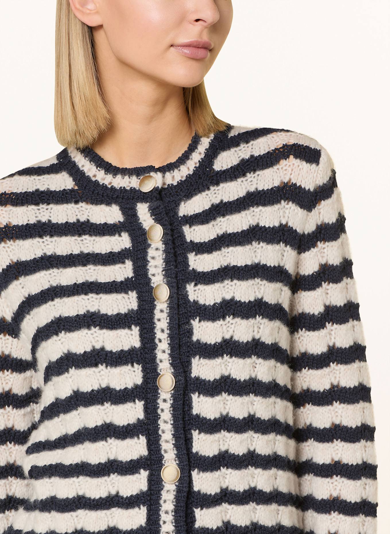 CINQUE Strickjacke CICHANO: DUNKELBLAU / CREME