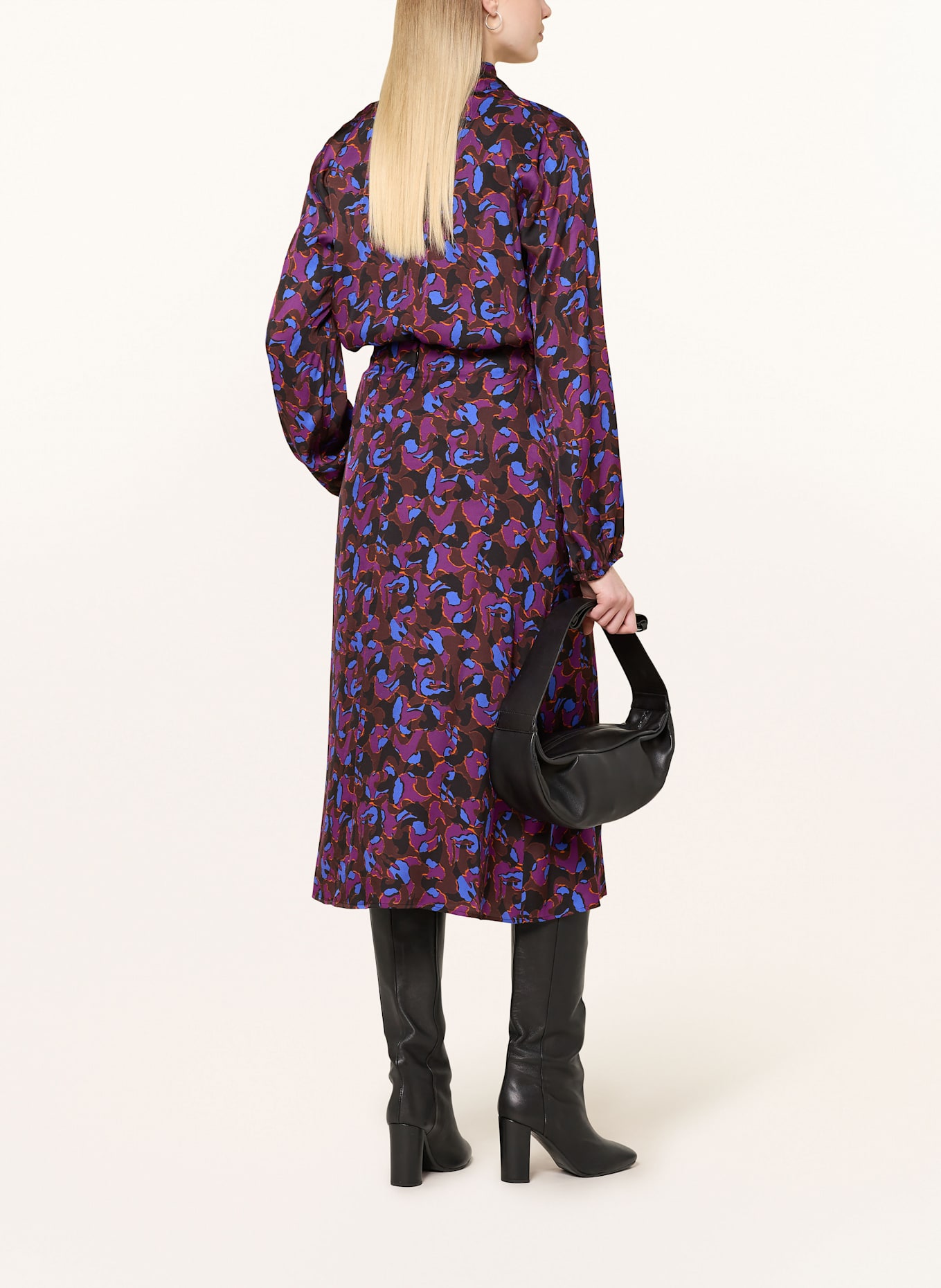 CINQUE Schluppenbluse CIPRIO: FUCHSIA / BRAUN / BLAU