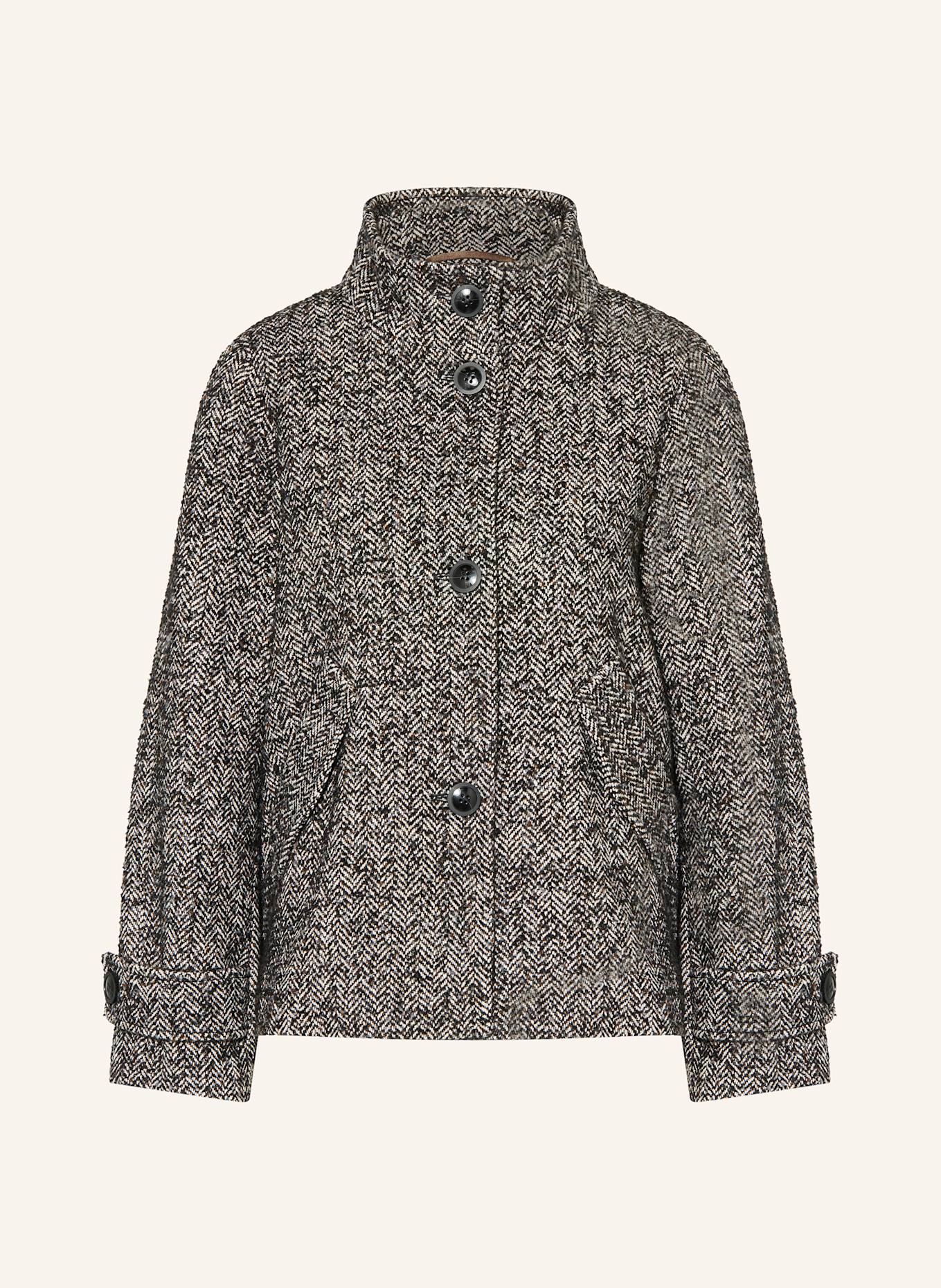 CINQUE Bouclé-Jacke CIJOLINO: SCHWARZ / WEISS