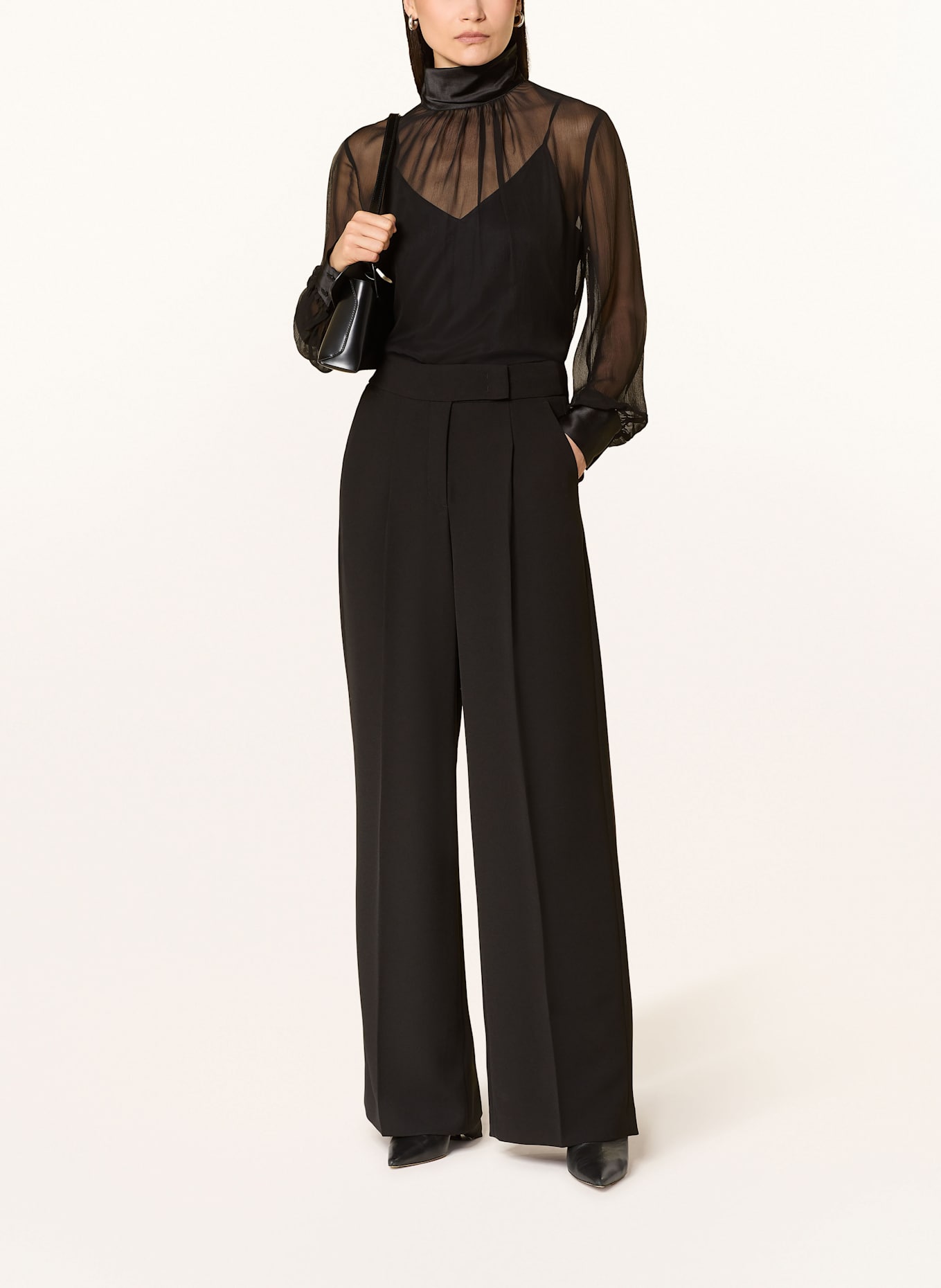 (THE MERCER) N.Y. Blusenshirt aus Seide: SCHWARZ