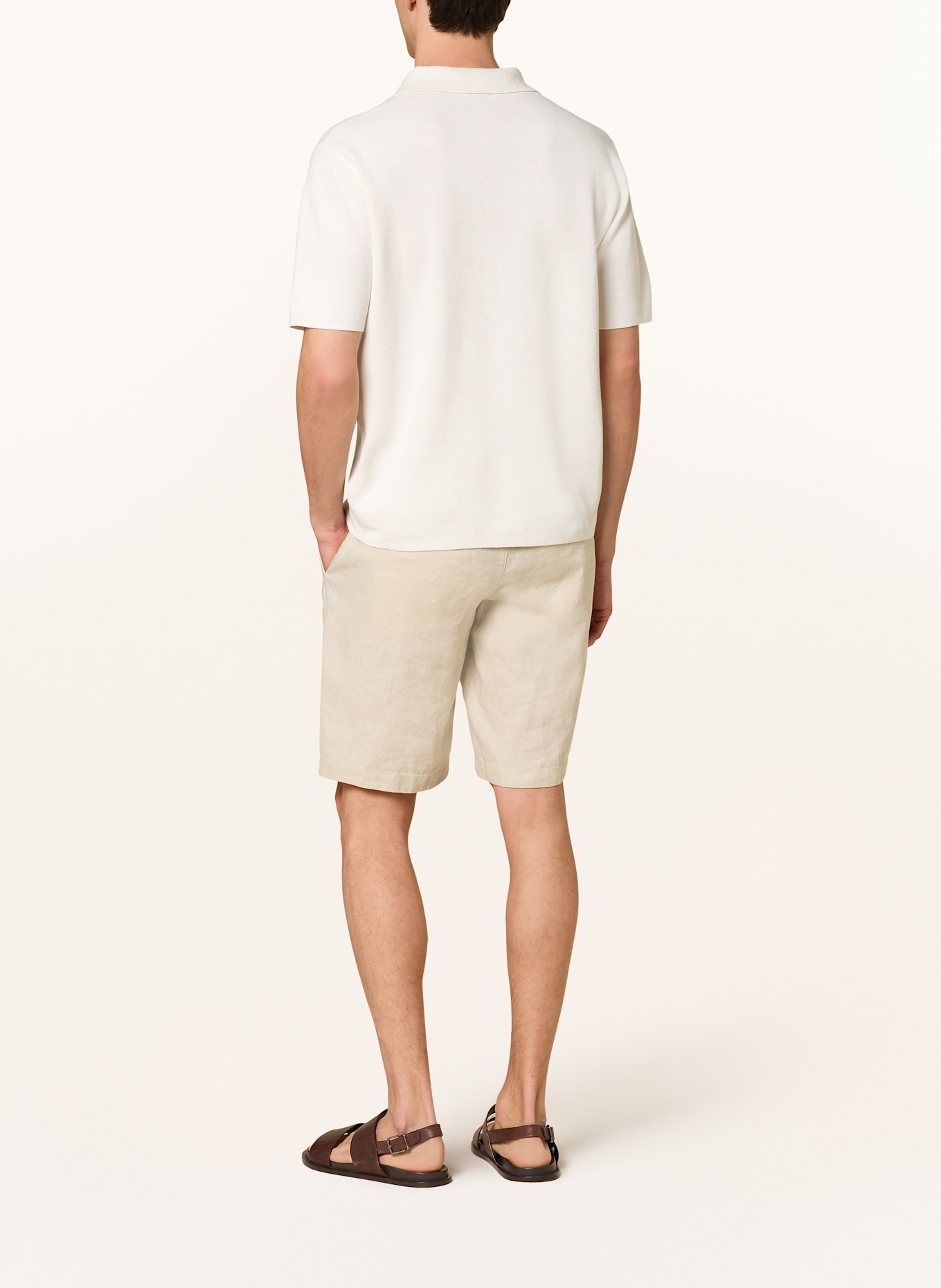 TIGER OF SWEDEN Strick-Poloshirt MAELON: ECRU