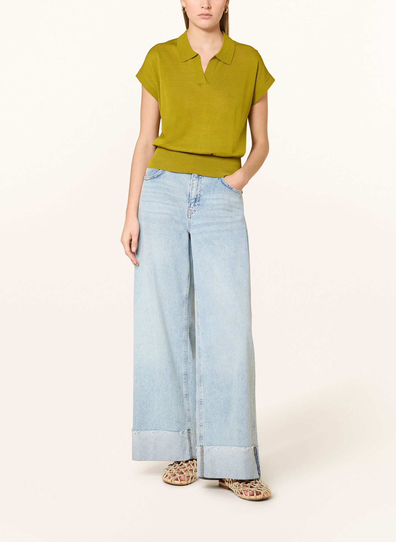 OPUS Strickshirt POSARA: GRÜN