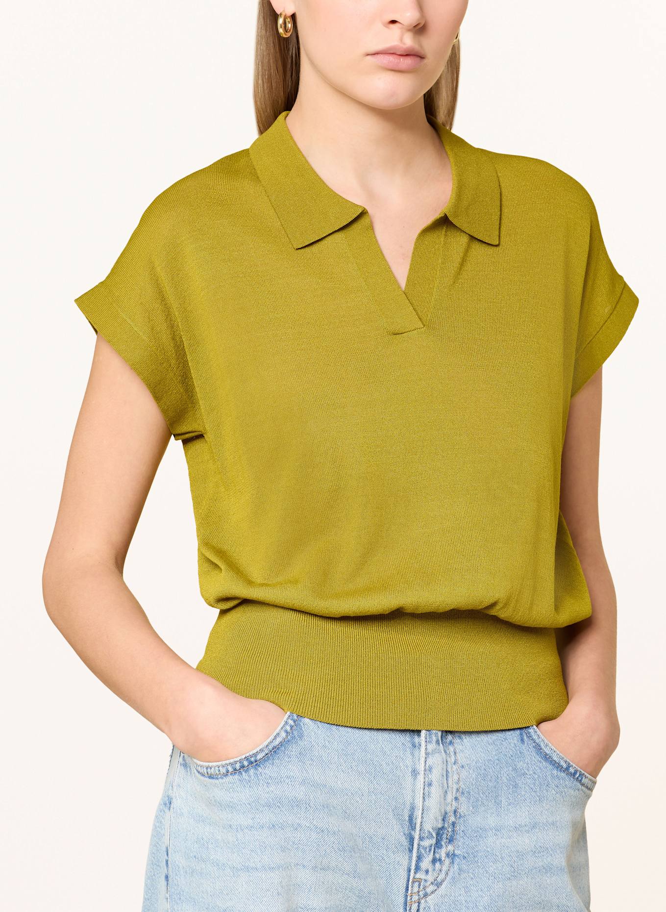 OPUS Strickshirt POSARA: GRÜN