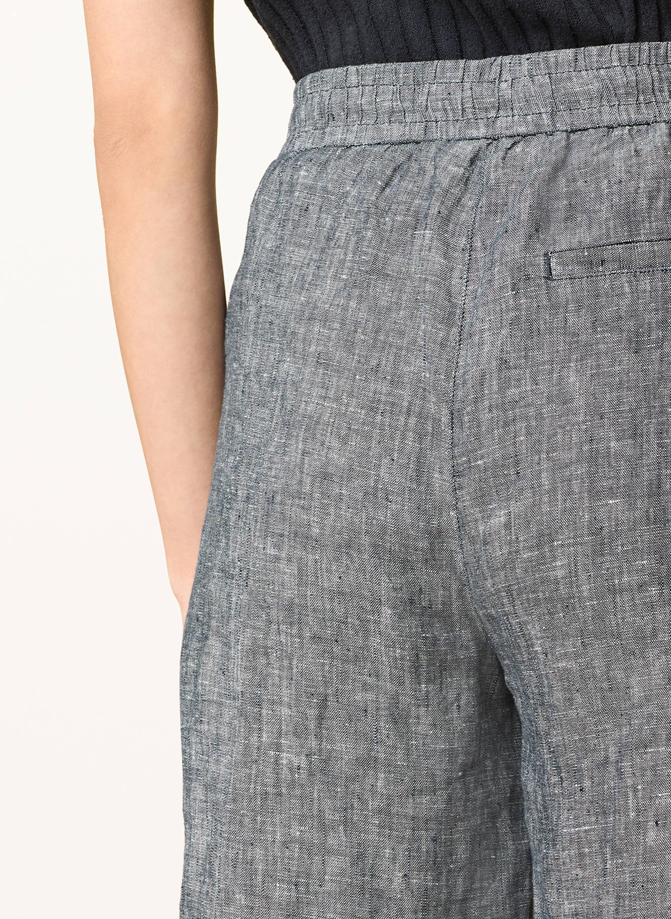 OPUS Leinenshorts MELANE: DUNKELBLAU