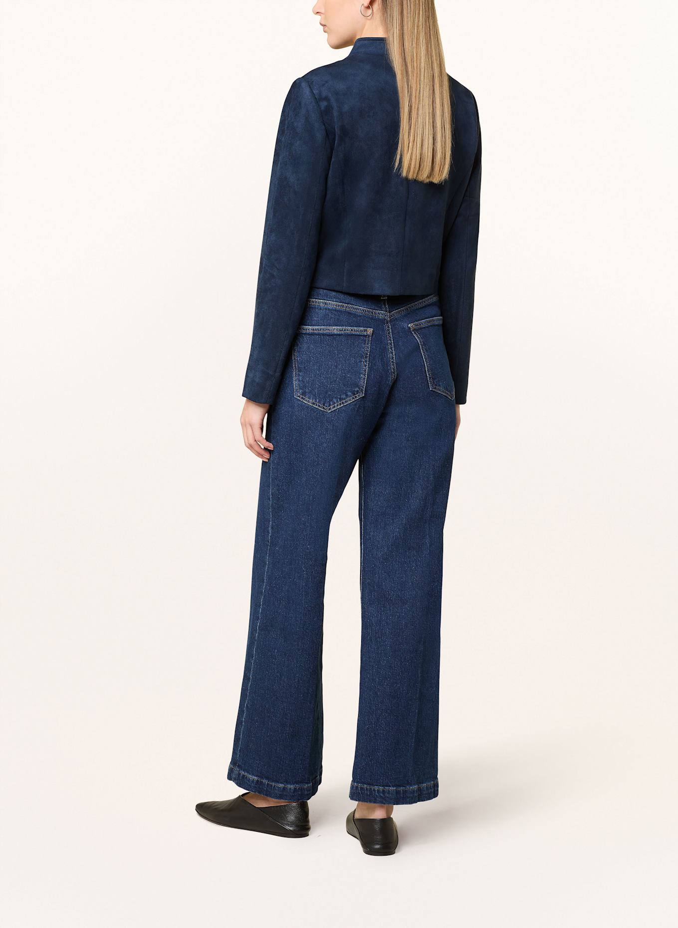 BETTY&CO Krótka kurtka z imitacji skóry: GRANATOWY