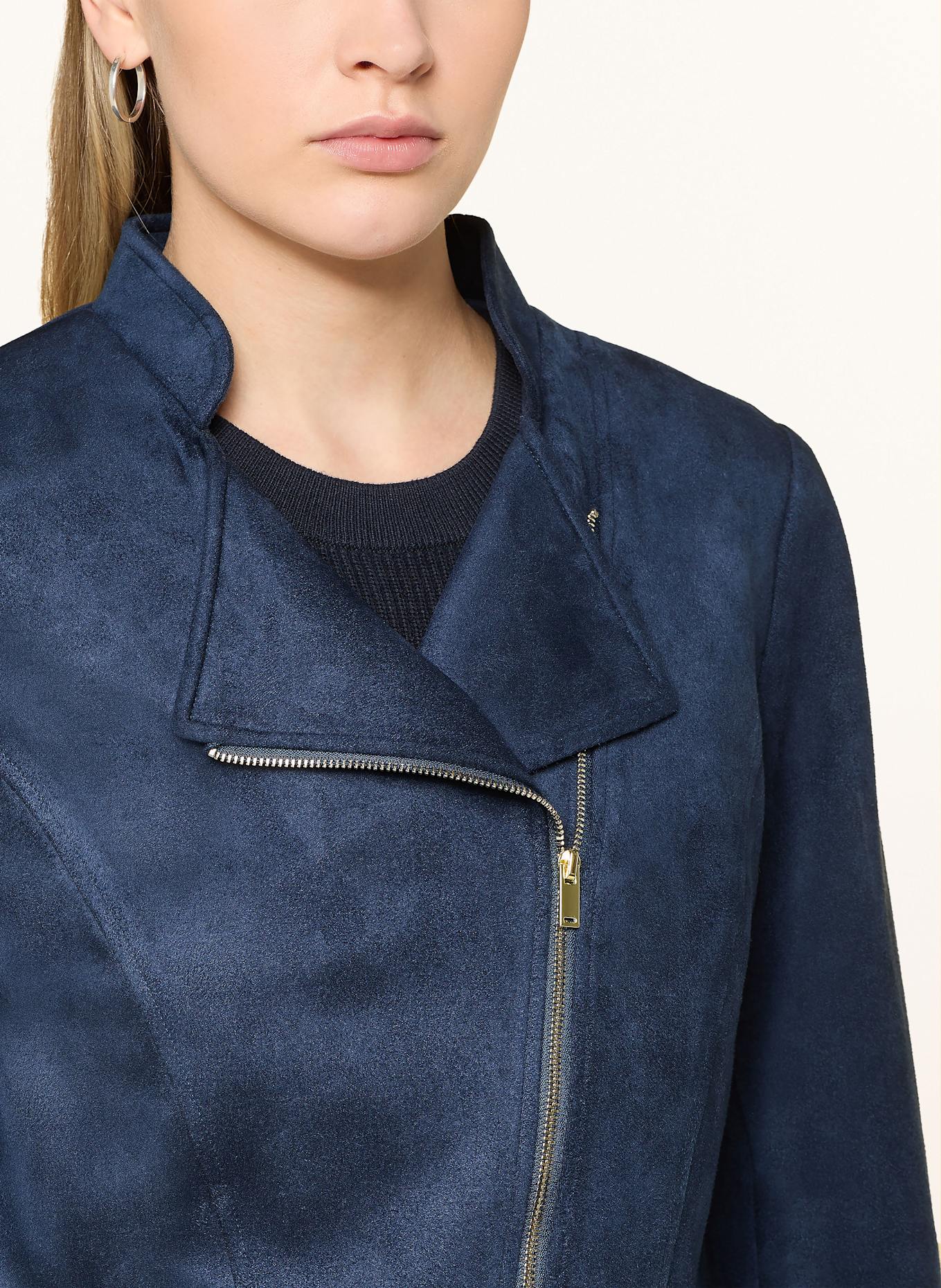 BETTY&CO Krótka kurtka z imitacji skóry: GRANATOWY