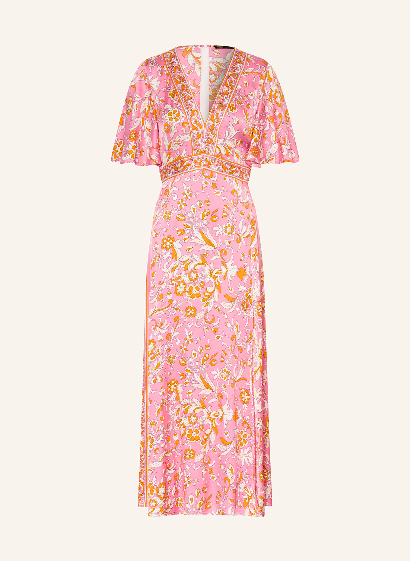maje Kleid: ROSA/ ORANGE/ ECRU