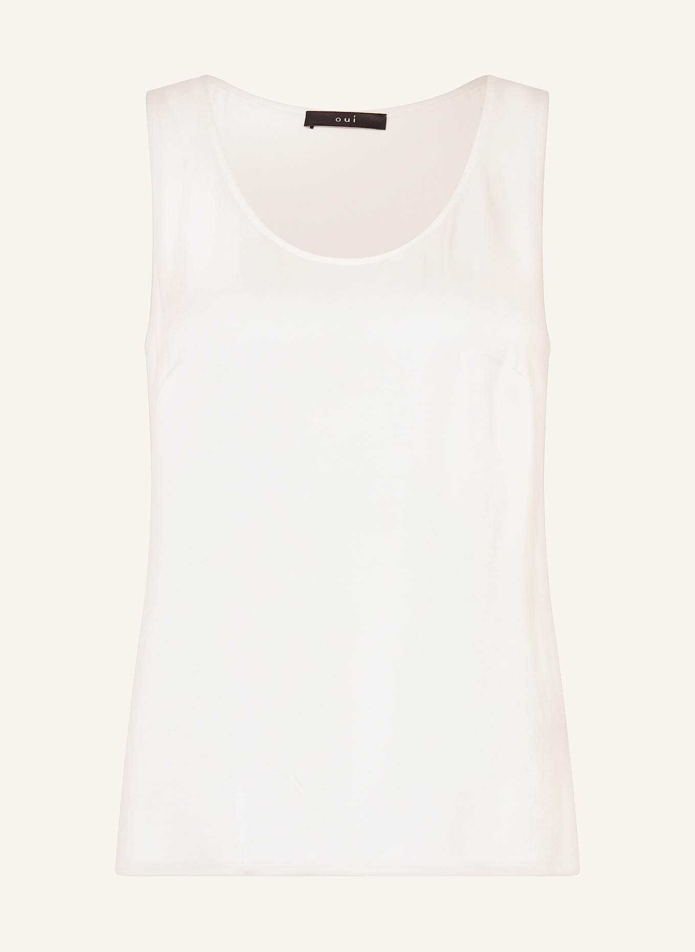 oui Top chemisier en satin: BLANC