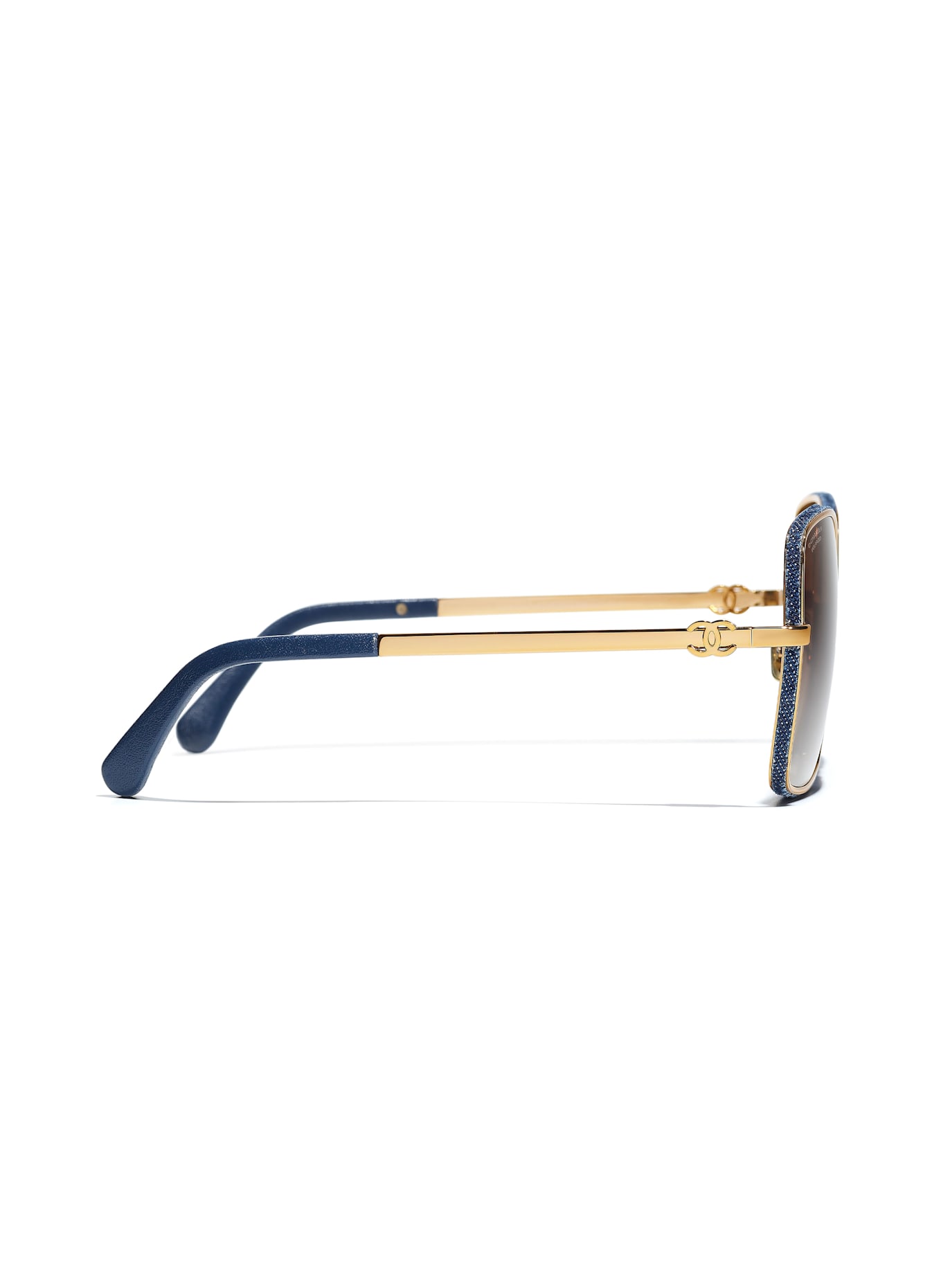 CHANEL Quadratische Sonnenbrille: C488S9 - GOLD/ BRAUN POLARISIERT