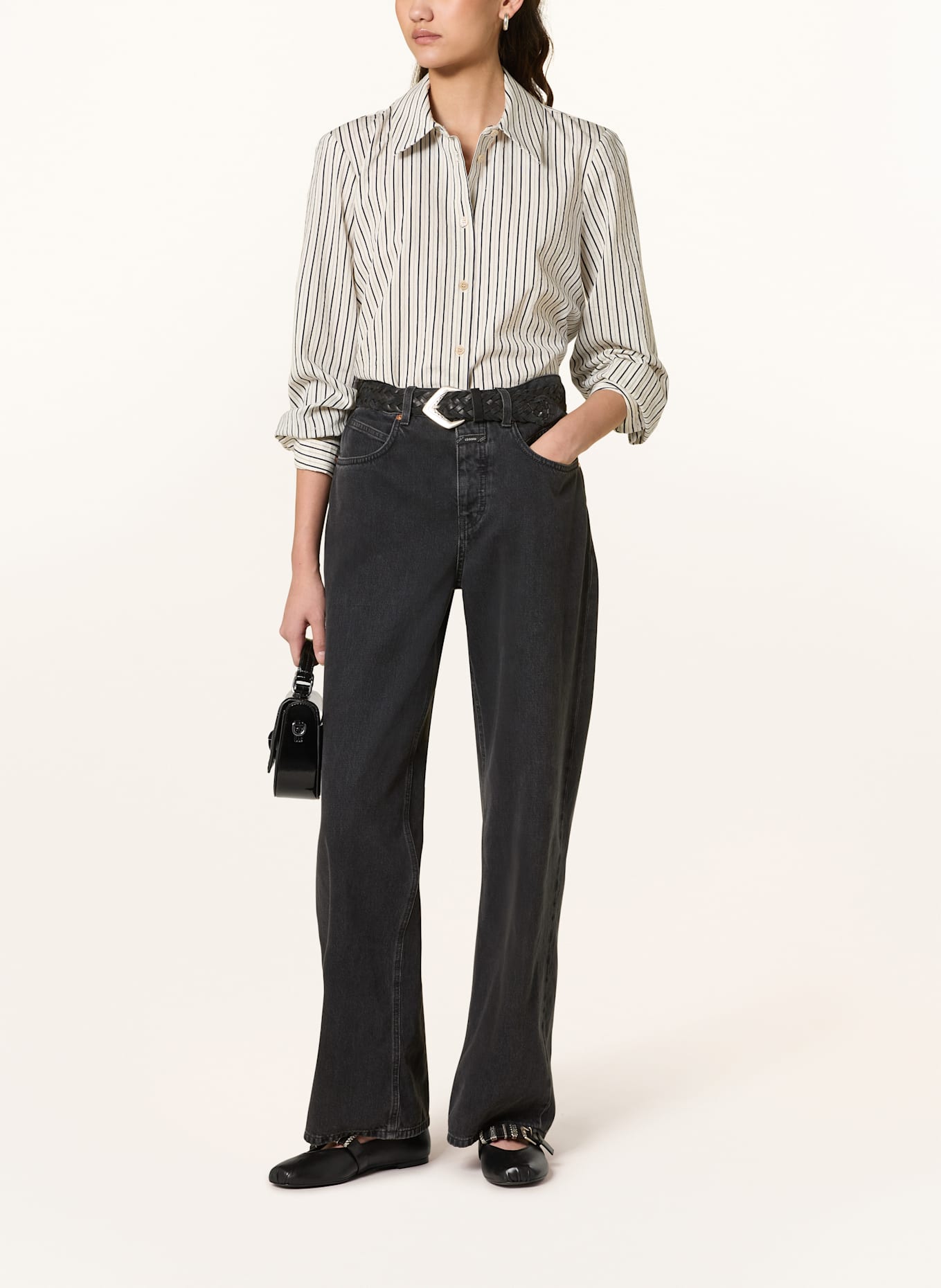 ba&sh Košilová halenka FANNY: REŽNÁ / TMAVĚ MODRÁ