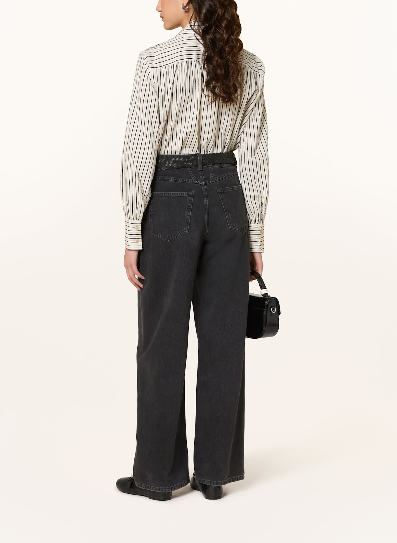 ba&sh Košilová halenka FANNY: REŽNÁ / TMAVĚ MODRÁ