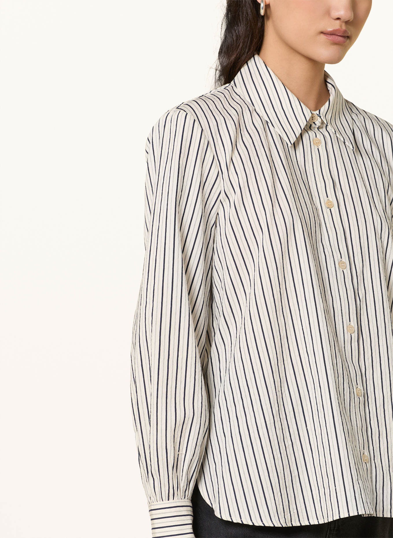 ba&sh Košilová halenka FANNY: REŽNÁ / TMAVĚ MODRÁ