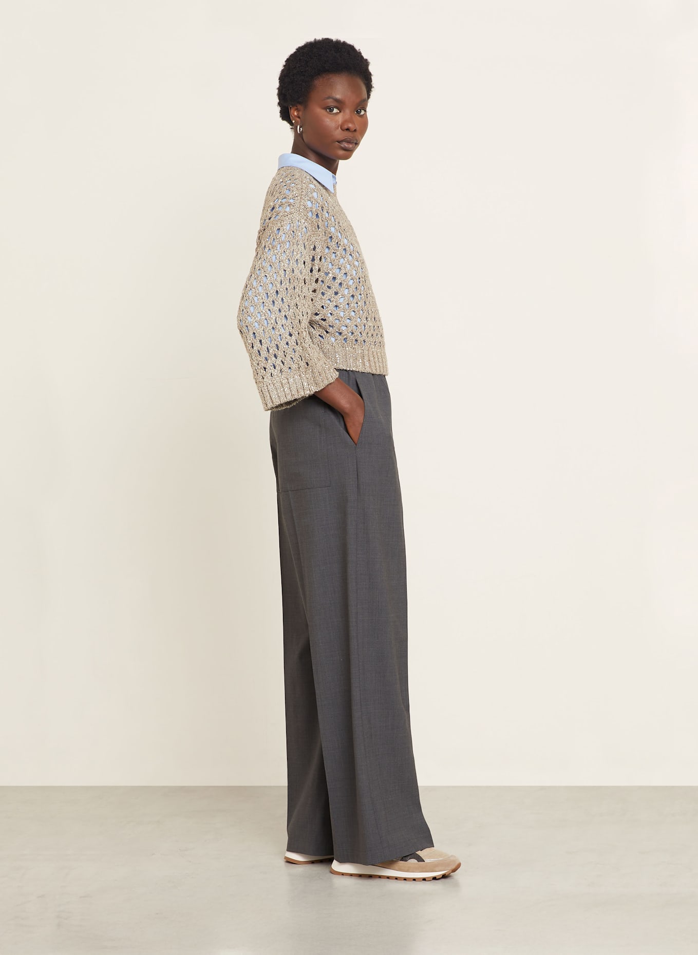 BRUNELLO CUCINELLI Marlenehose: GRAU