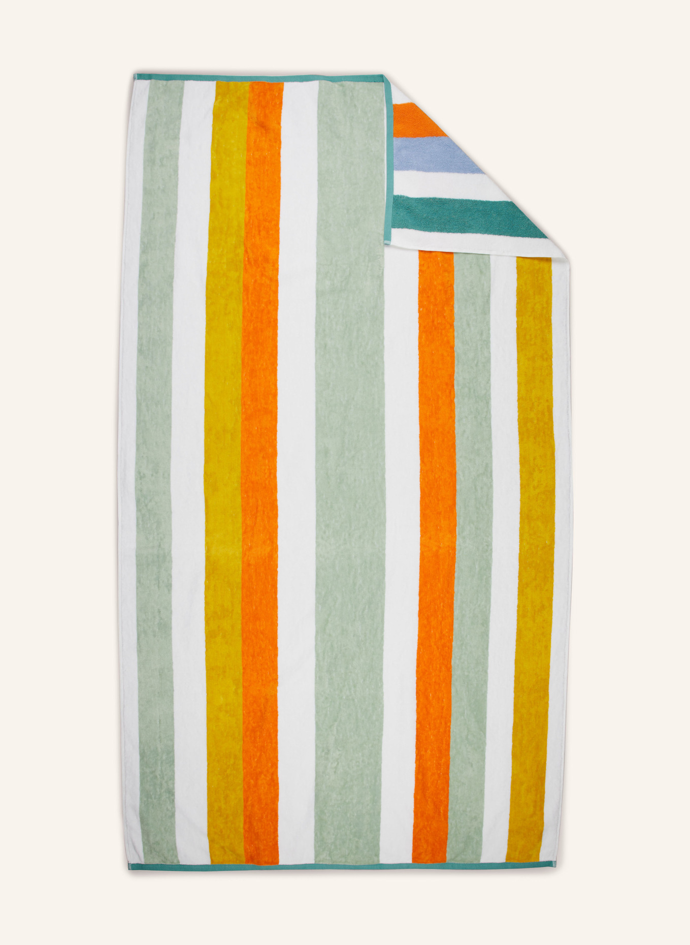 en VOGUE ATALAIA beach towel: MINT / ORANGE / YELLOW