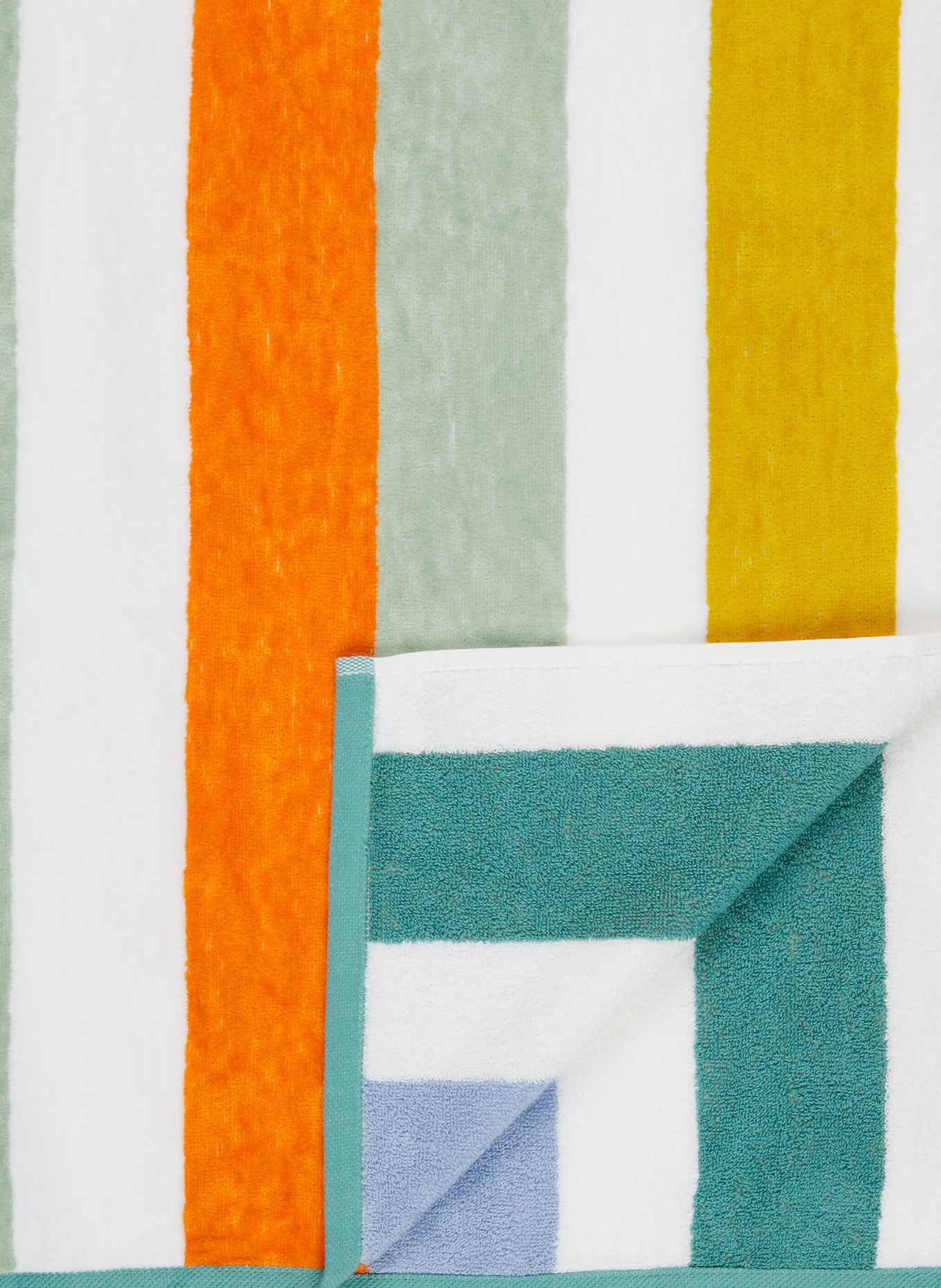 en VOGUE ATALAIA beach towel: MINT / ORANGE / YELLOW