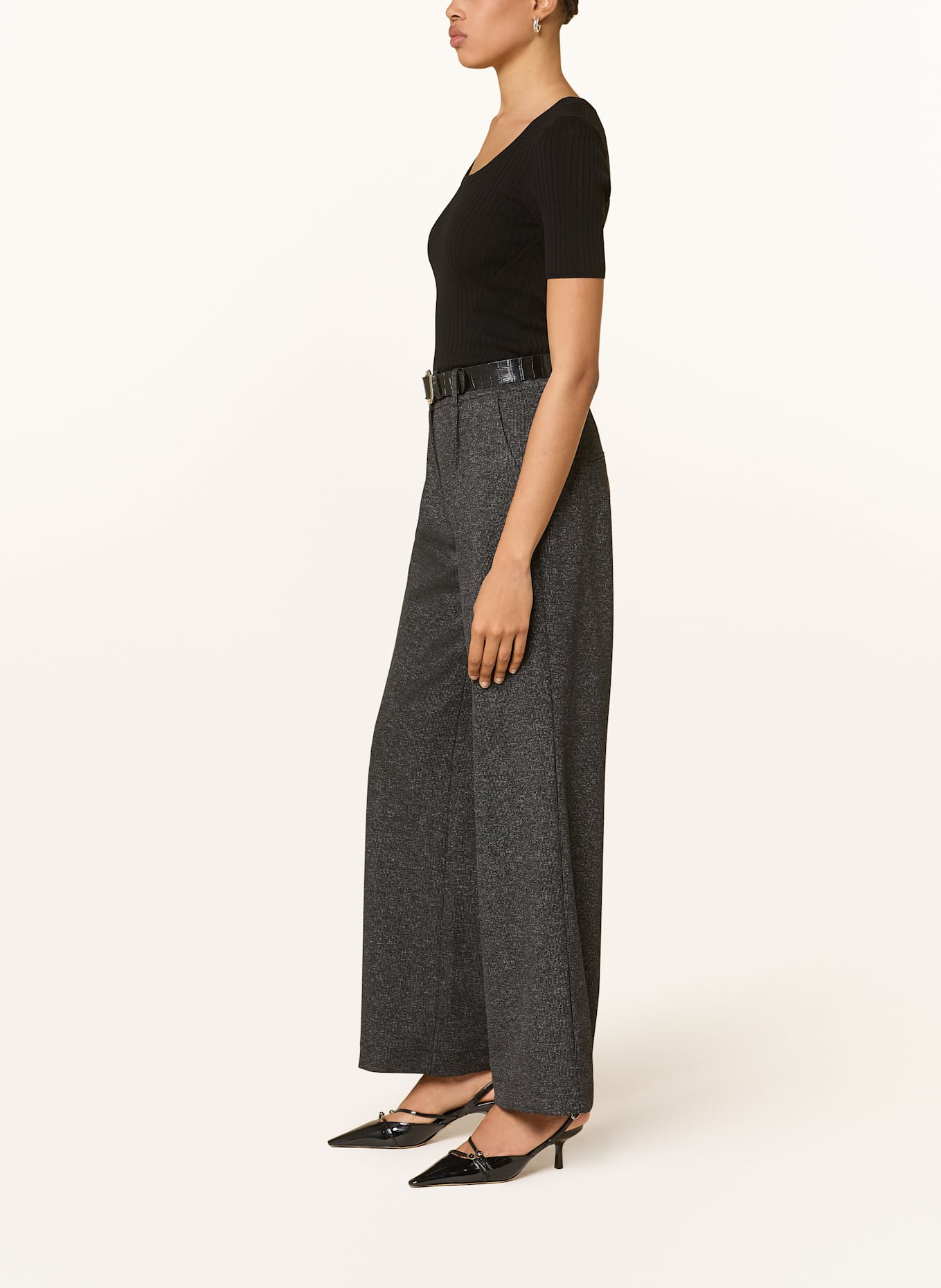 CATNOIR Marlenehose: SCHWARZ / GRAU