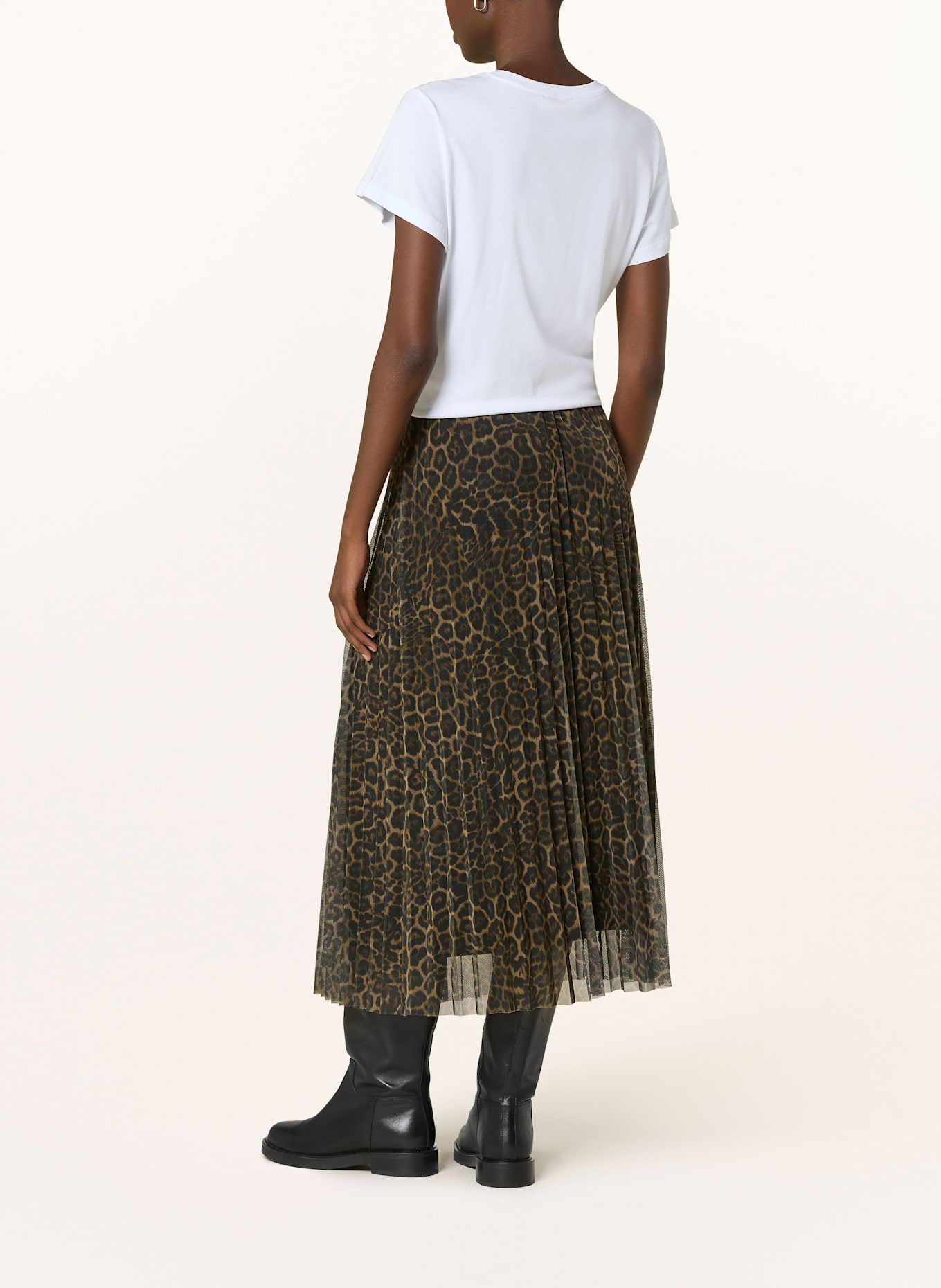 CATNOIR Rock mit Plissees: BRAUN / DUNKELBRAUN