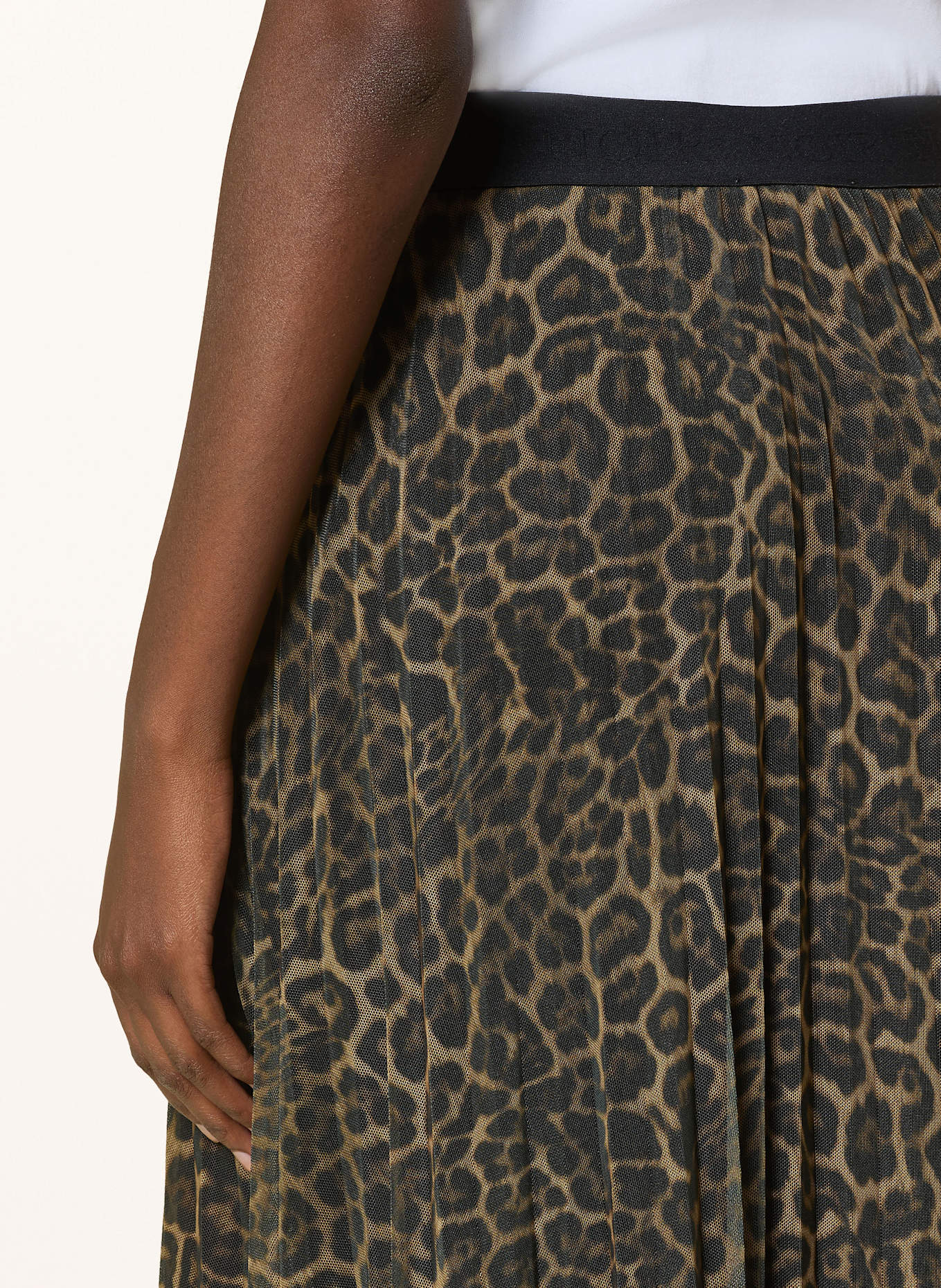 CATNOIR Rock mit Plissees: BRAUN / DUNKELBRAUN