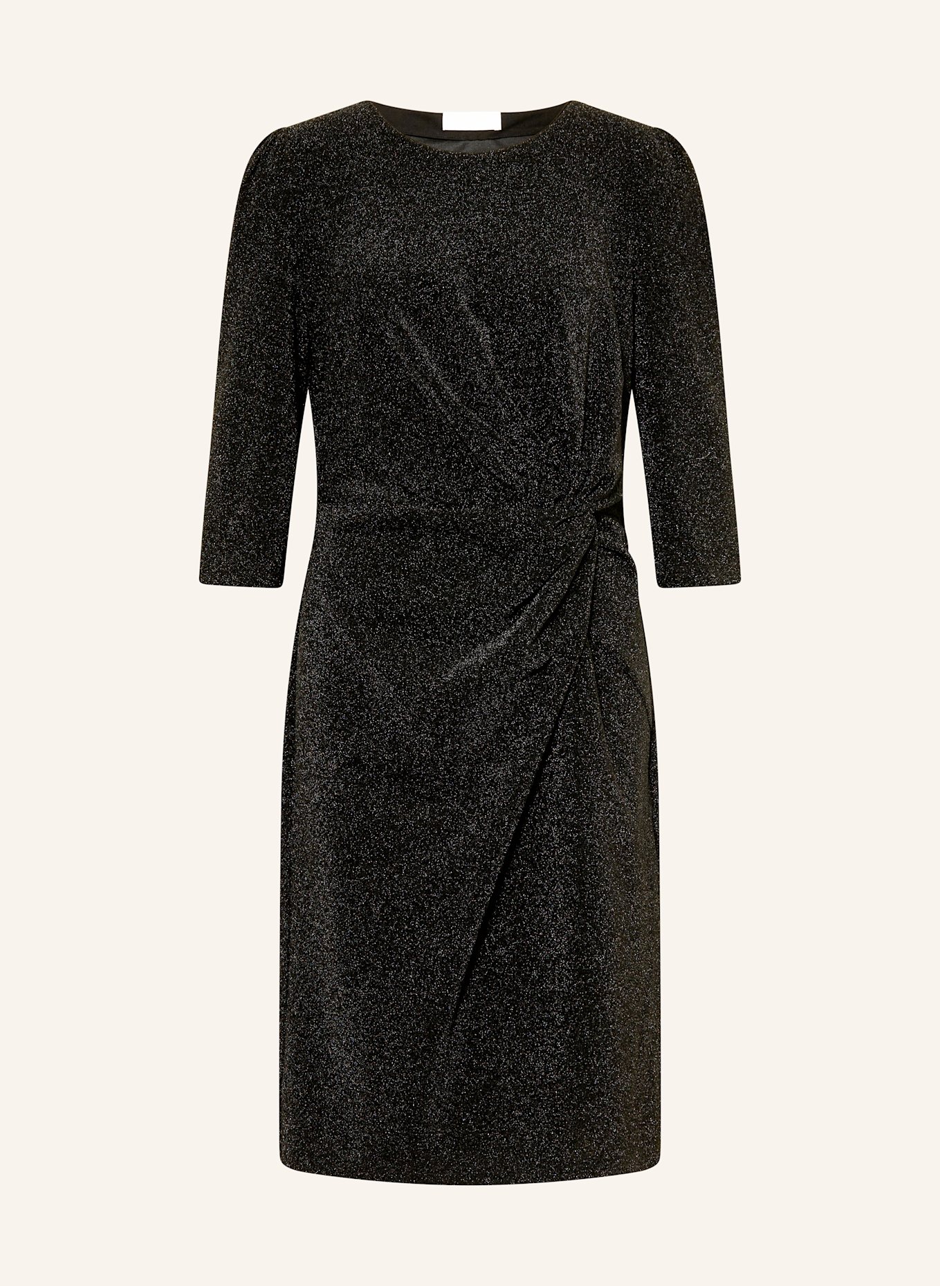 CATNOIR Kleid mit Glitzergarn und 3/4-Arm: SCHWARZ