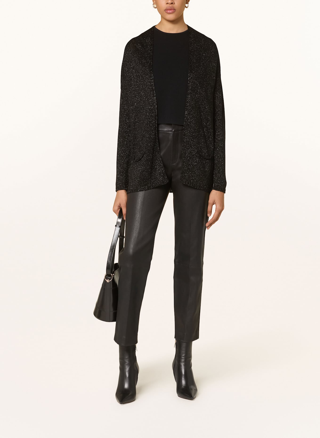 CATNOIR Strickhülle mit Glitzergarn: SCHWARZ