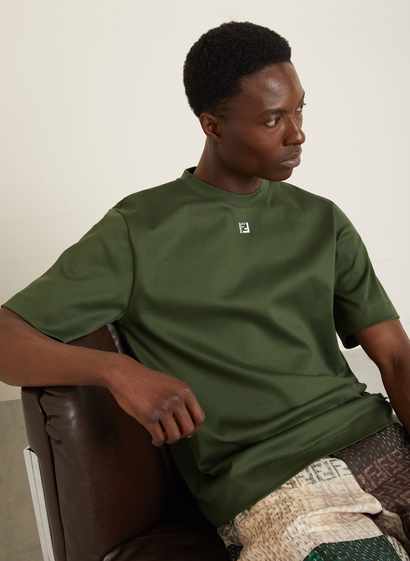 FENDI T-Shirt: DUNKELGRÜN