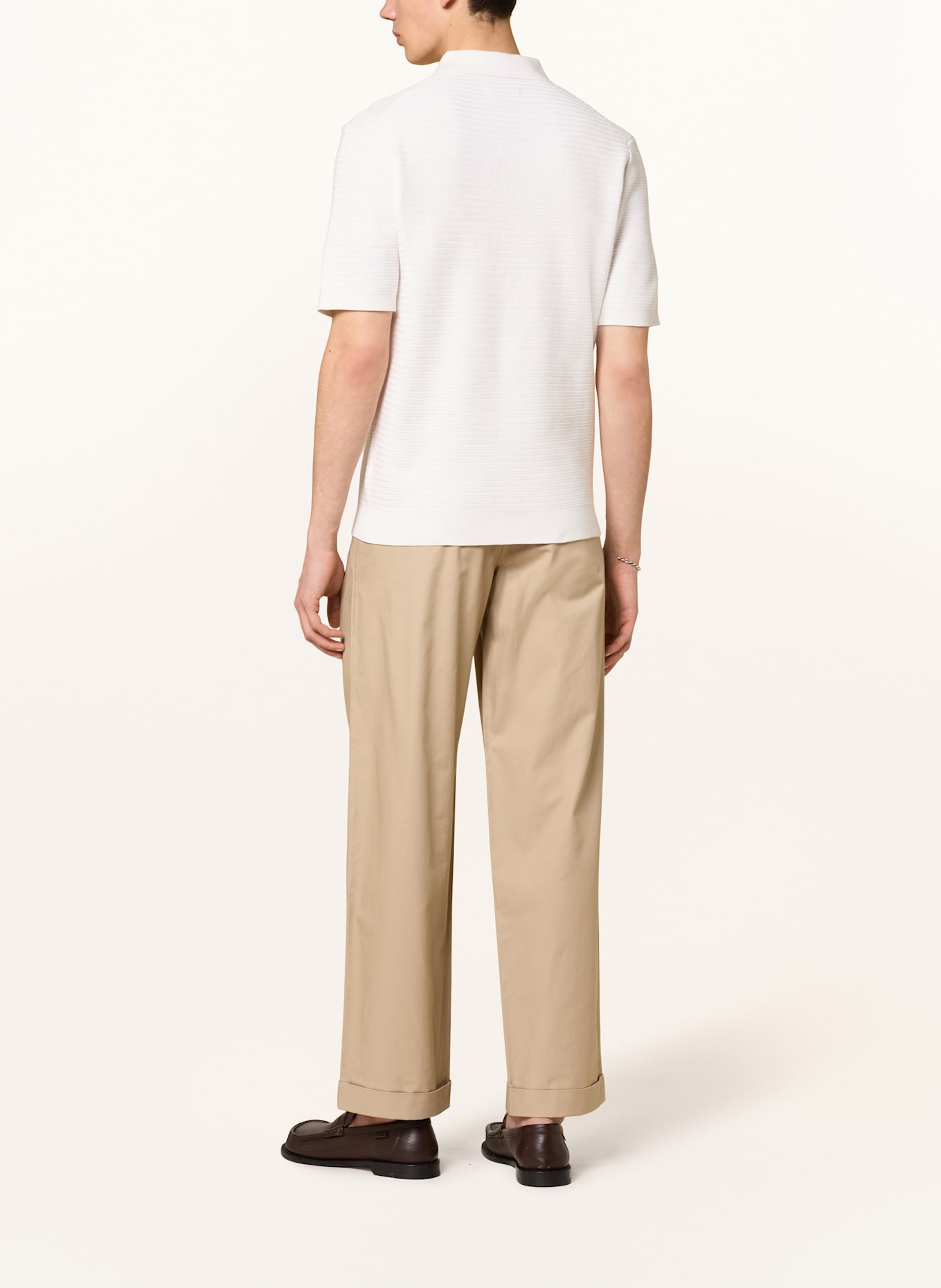 COS Strick-Poloshirt Regular Fit: WEISS
