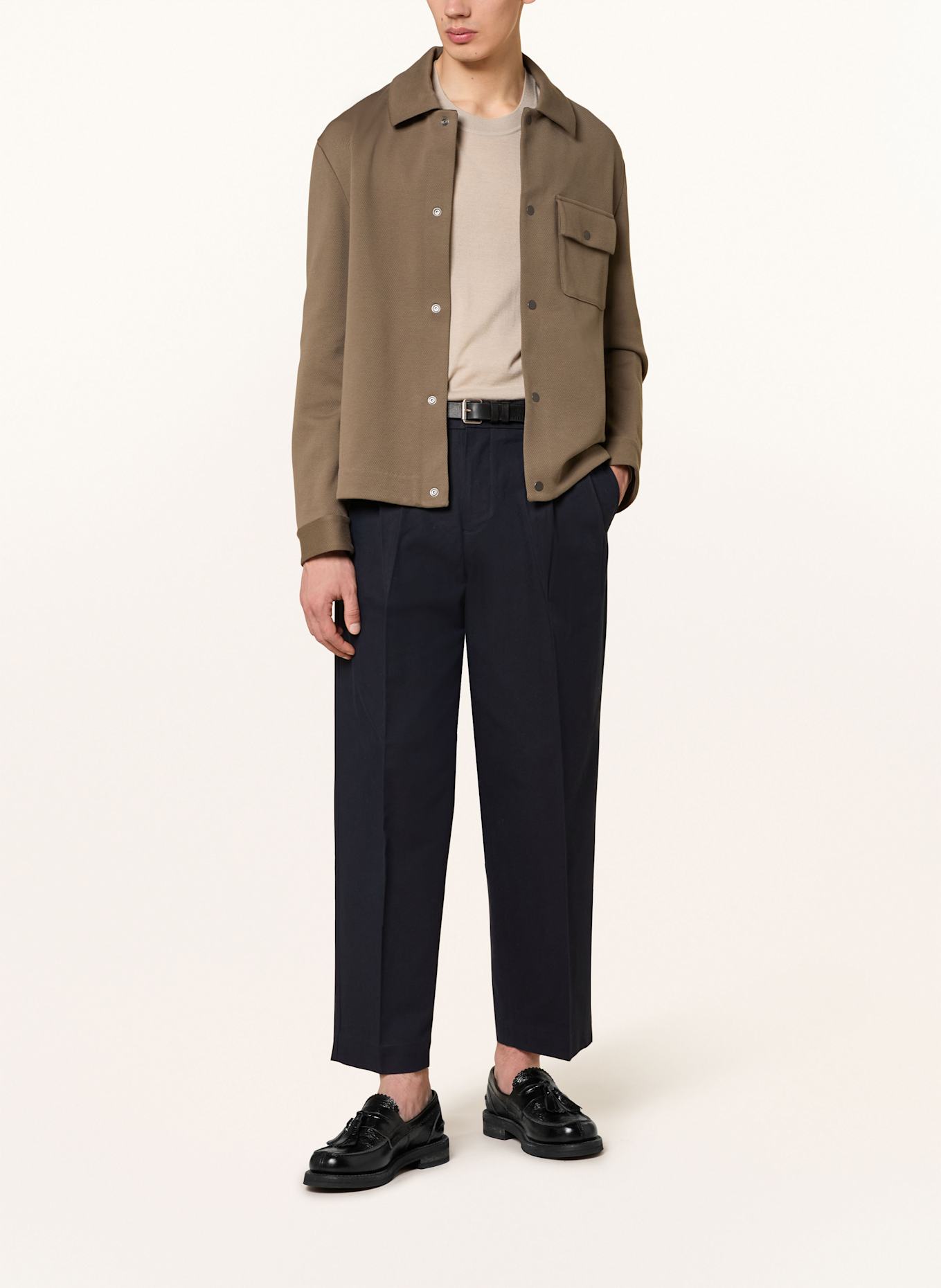 COS Trousers relaxed fit: DARK BLUE