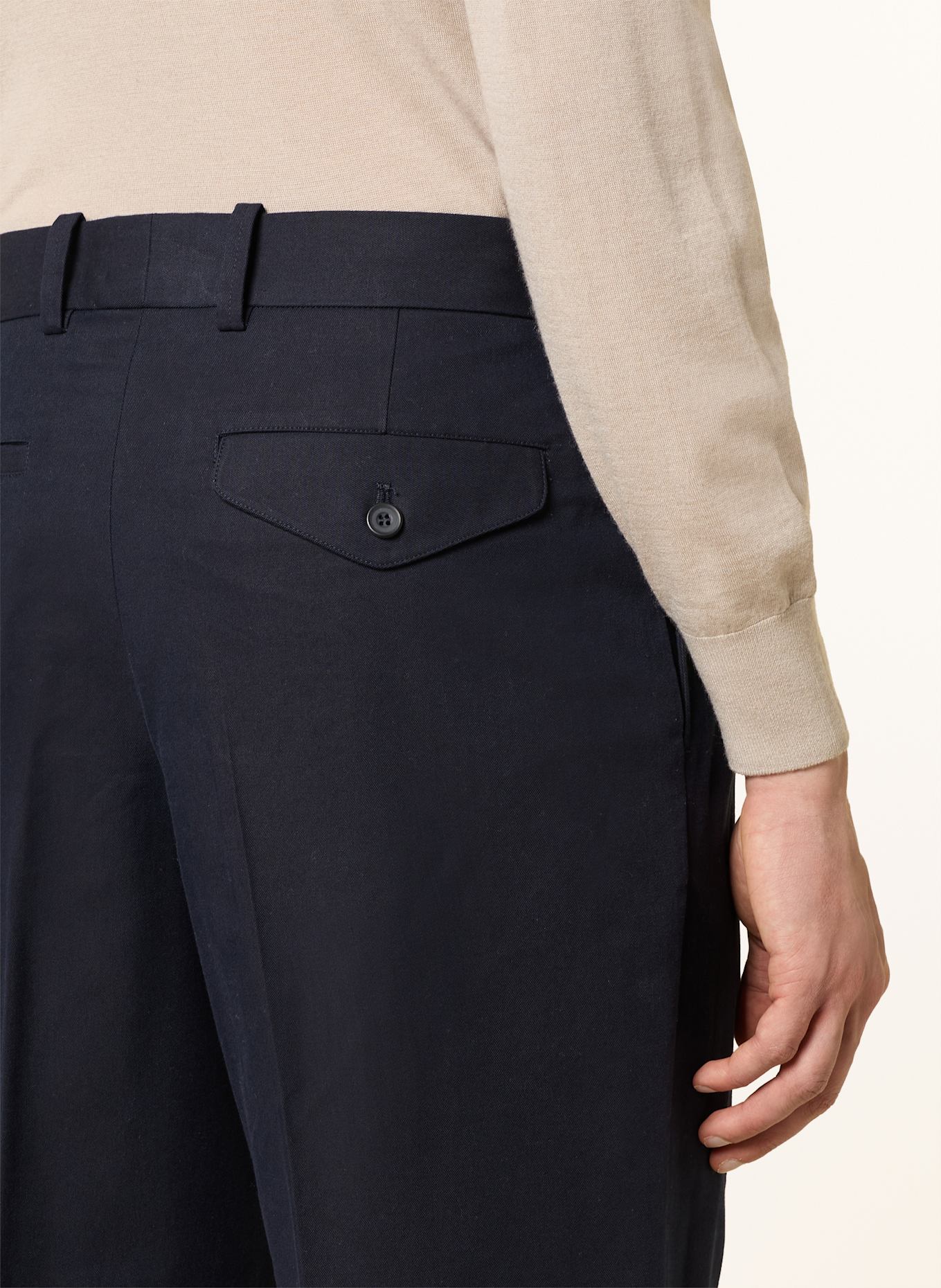 COS Trousers relaxed fit: DARK BLUE