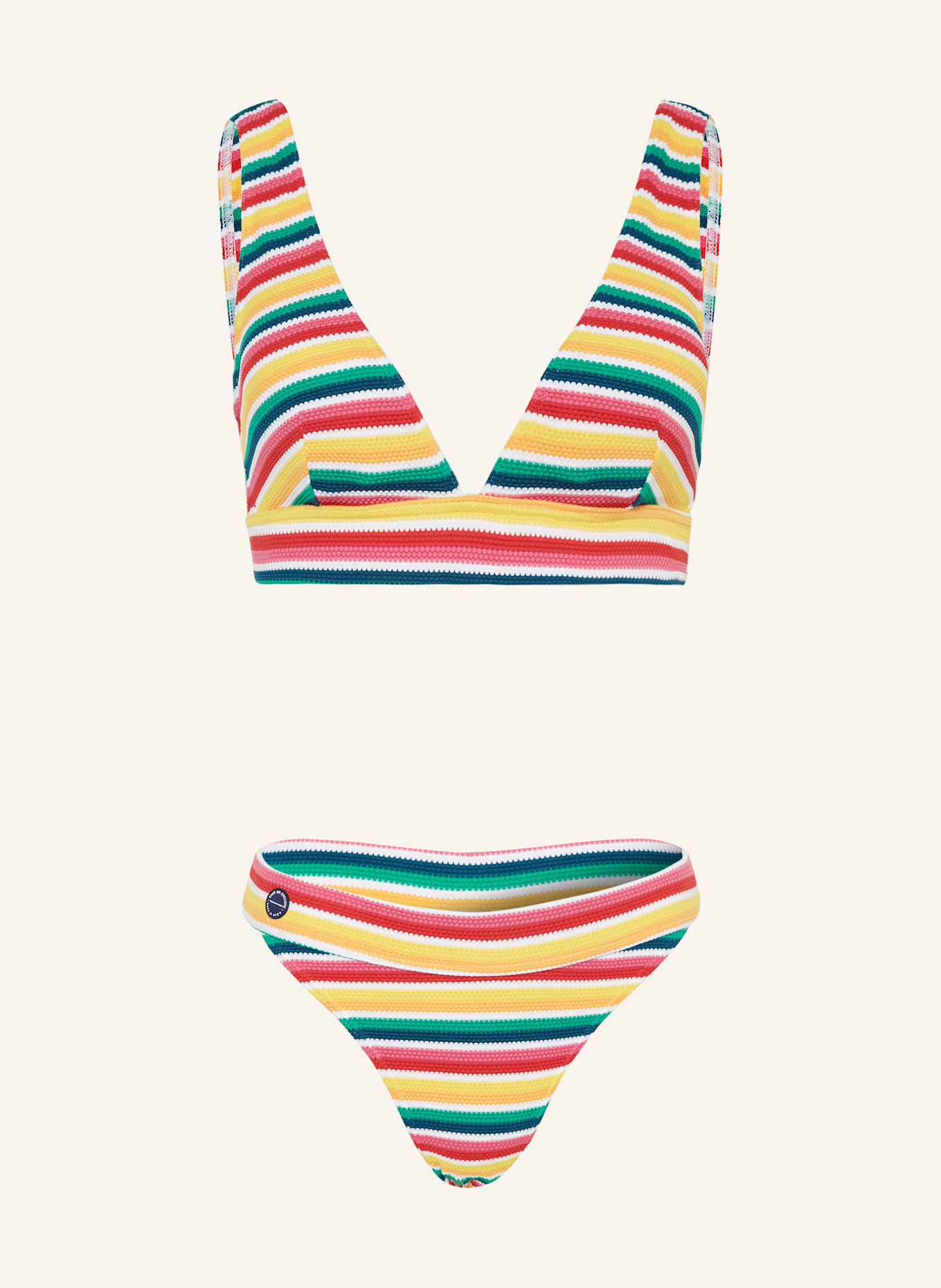 CAFÉ DU CYCLISTE Bikini bralette OLIVIA: GALBEN / ROȘU / VERDE