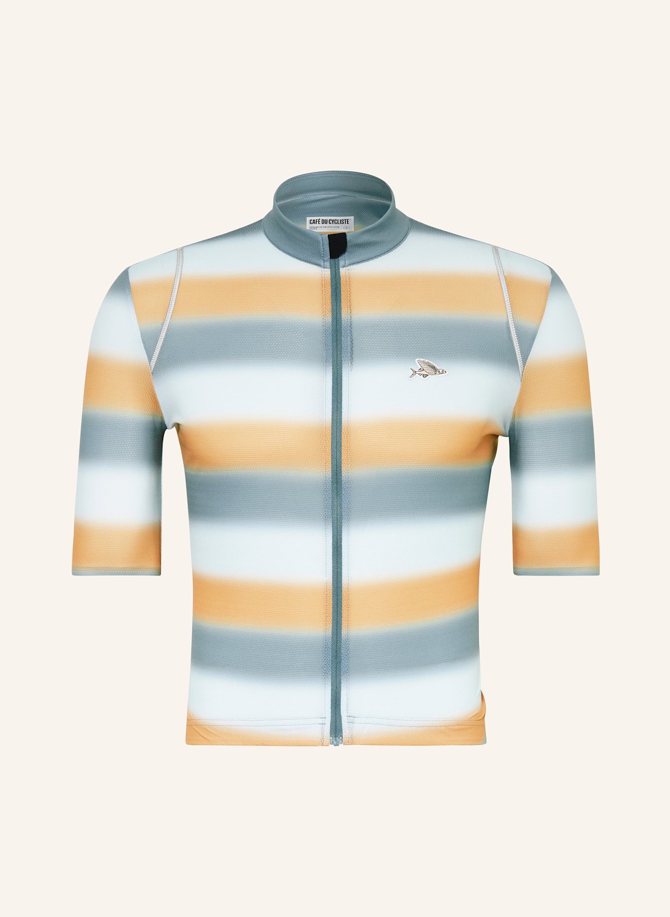 CAFÉ DU CYCLISTE Koszulka rowerowa MONA: NIEBIESKI / JASNONIEBIESKI / CIEMNOŻÓŁTY