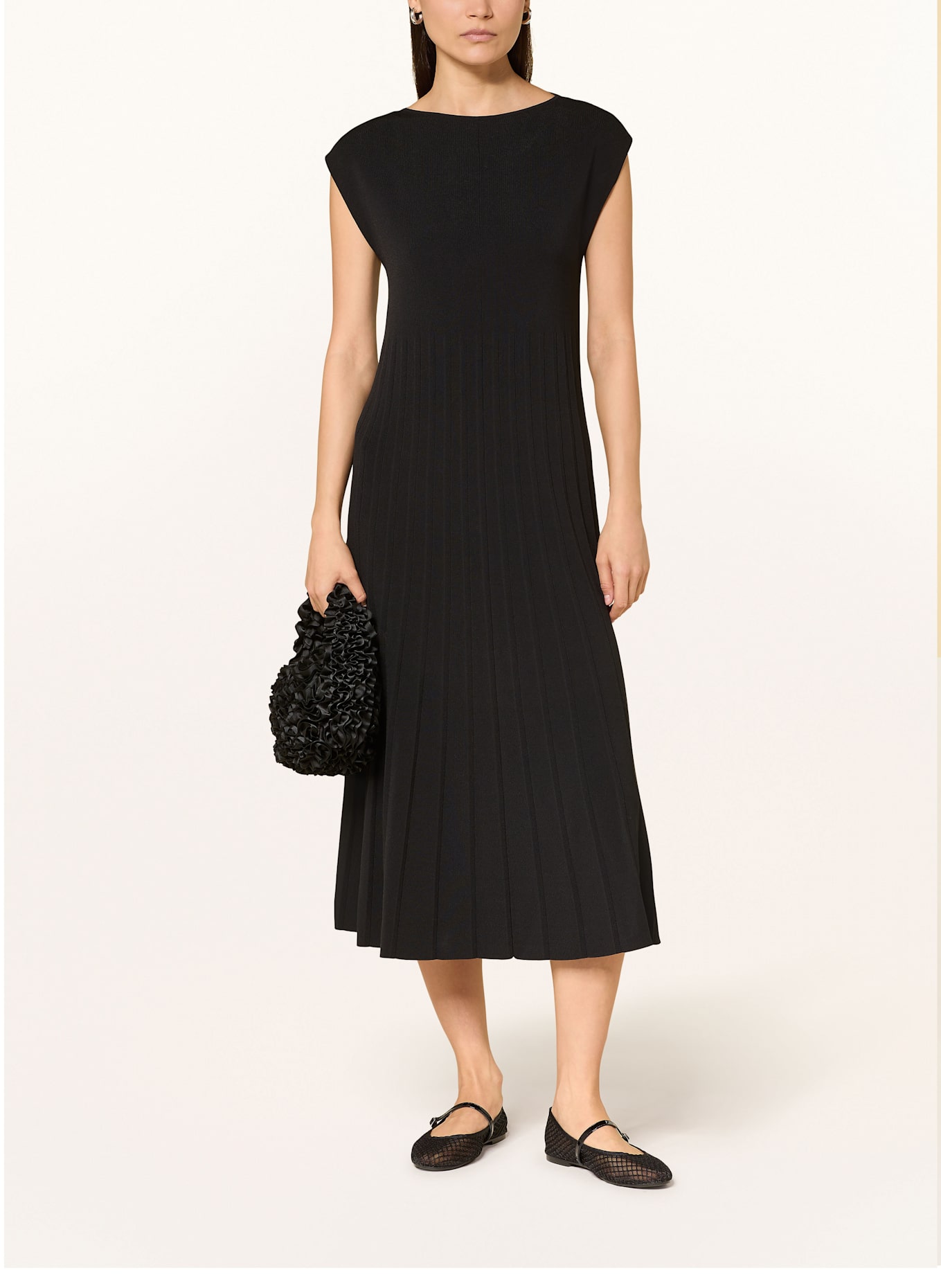 COS Strickkleid mit Plissees: SCHWARZ