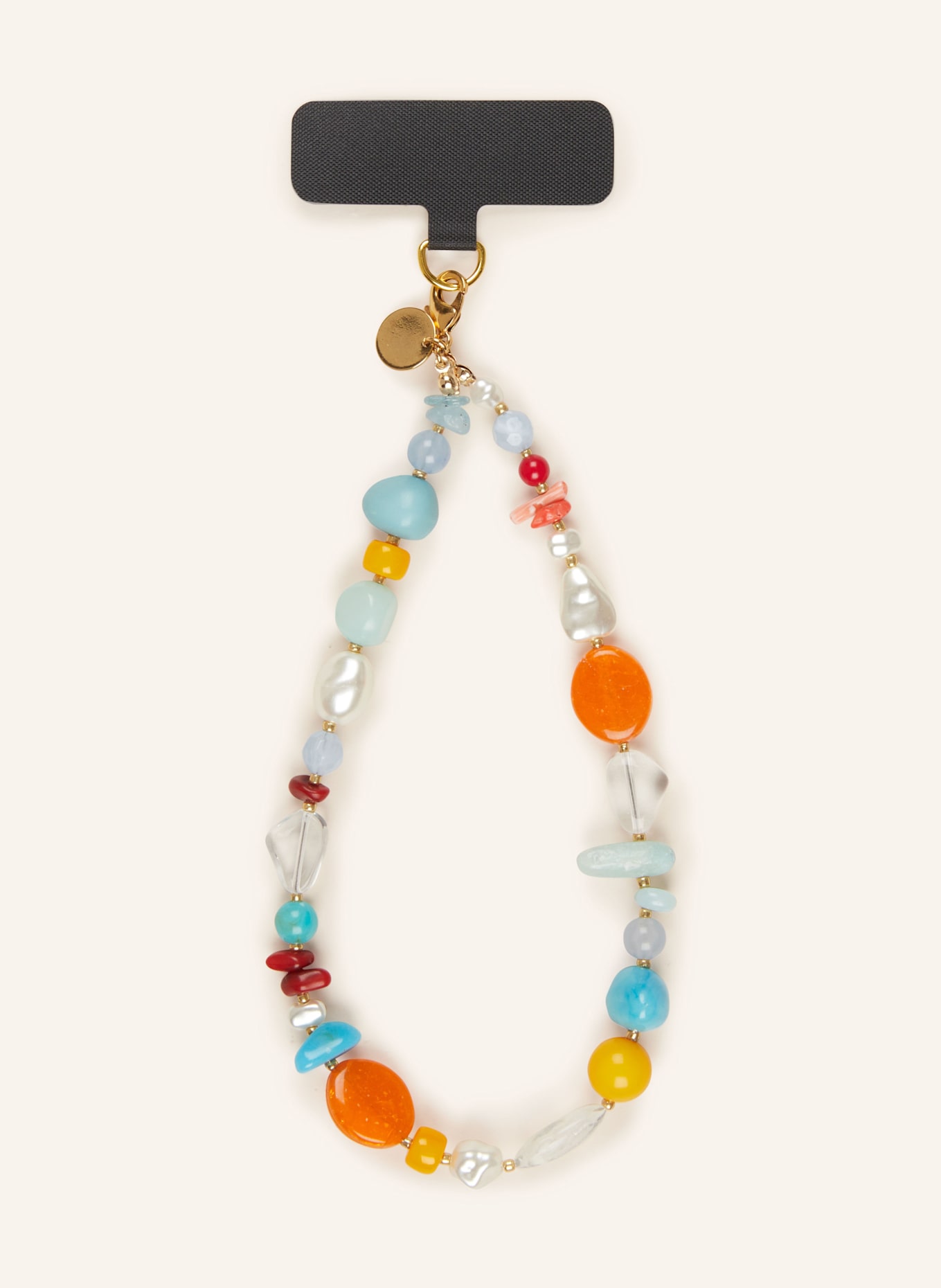 CHEEKY CHAIN MUNICH Smartphone-Anhänger MYKONOS: HELLBLAU / ORANGE / WEISS