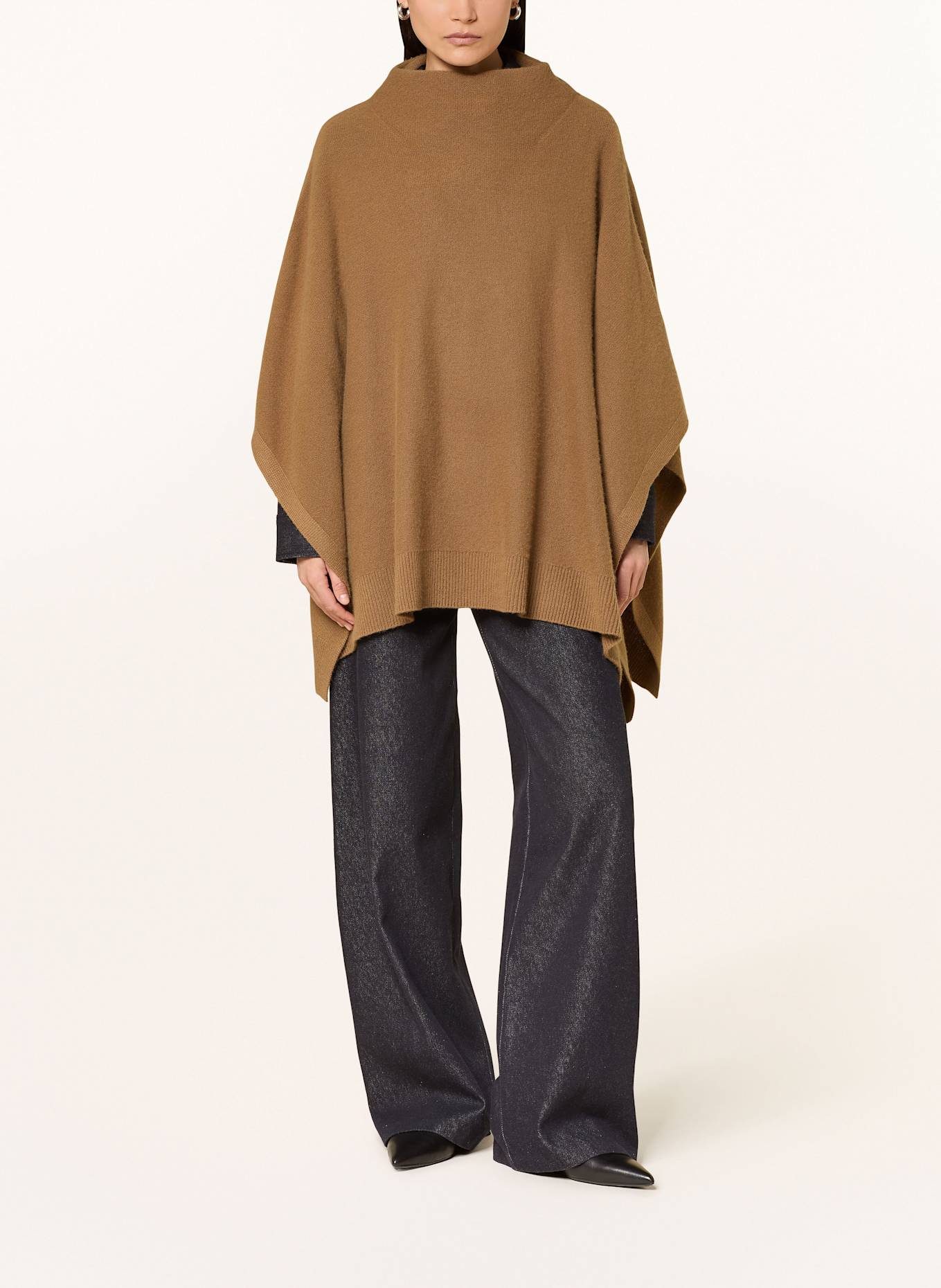 VINCE Cashmere-Poncho: BRAUN